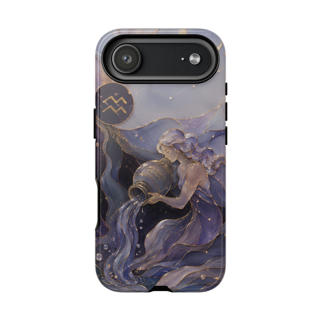 Aquarius Zodiac iPhone Case | Celestial Astrology Gift