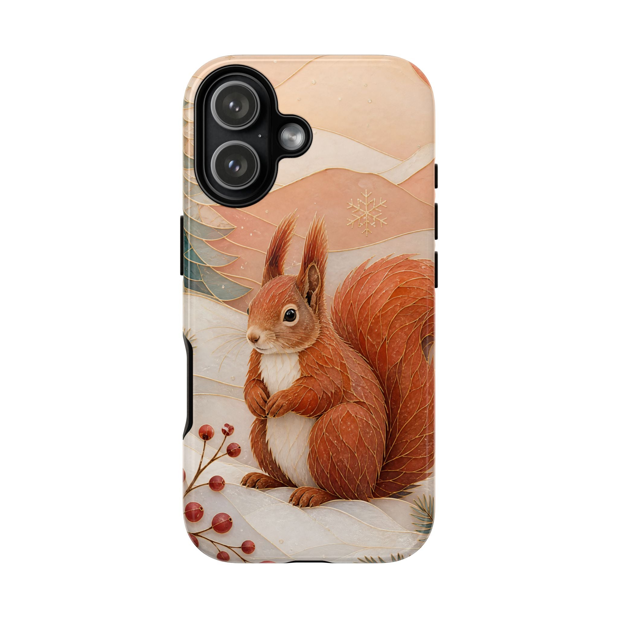 Winter Squirrel iPhone Case | Woodland Animal iPhone Case