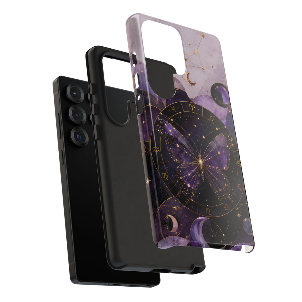 Celestial Butterfly Samsung Galaxy Phone Case | Zodiac Moon Phase Phone Case