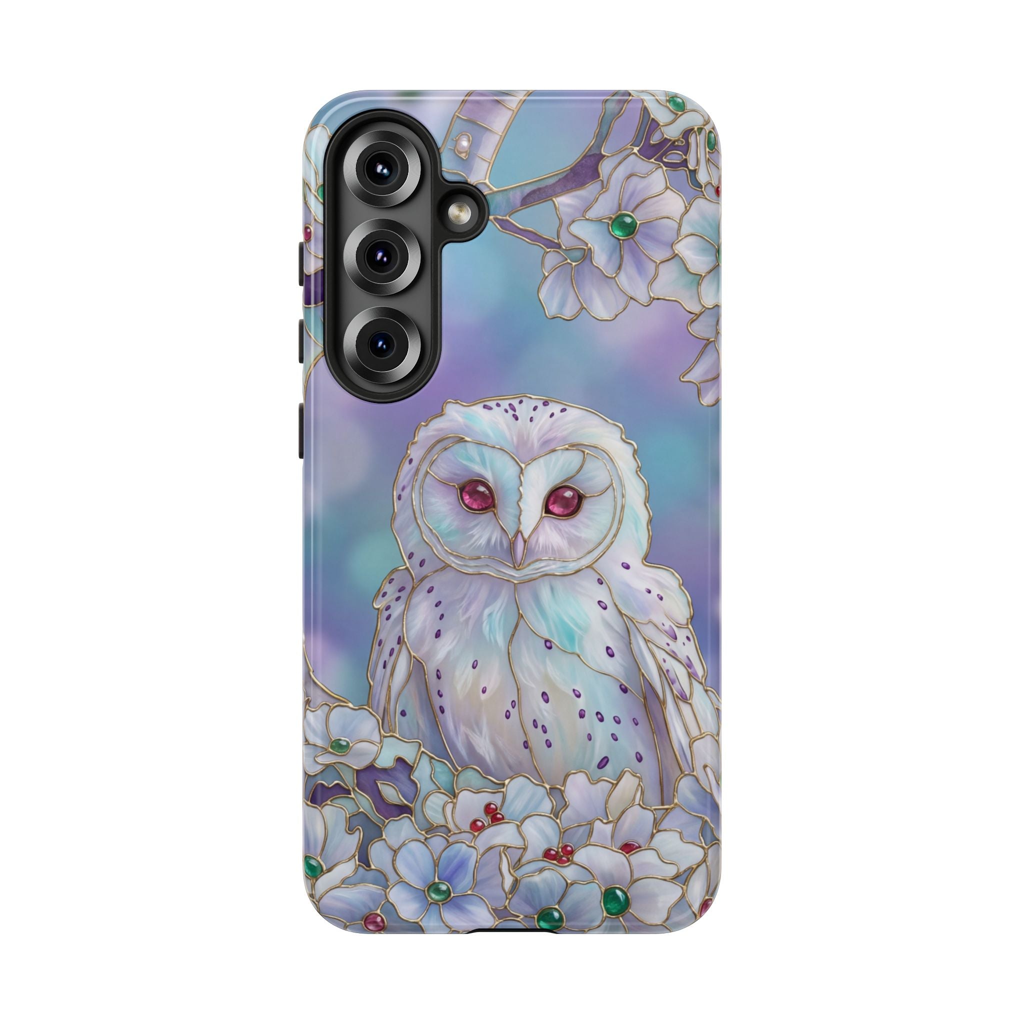 Floral Pastel Mystic Barn Owl Samsung Galaxy Case