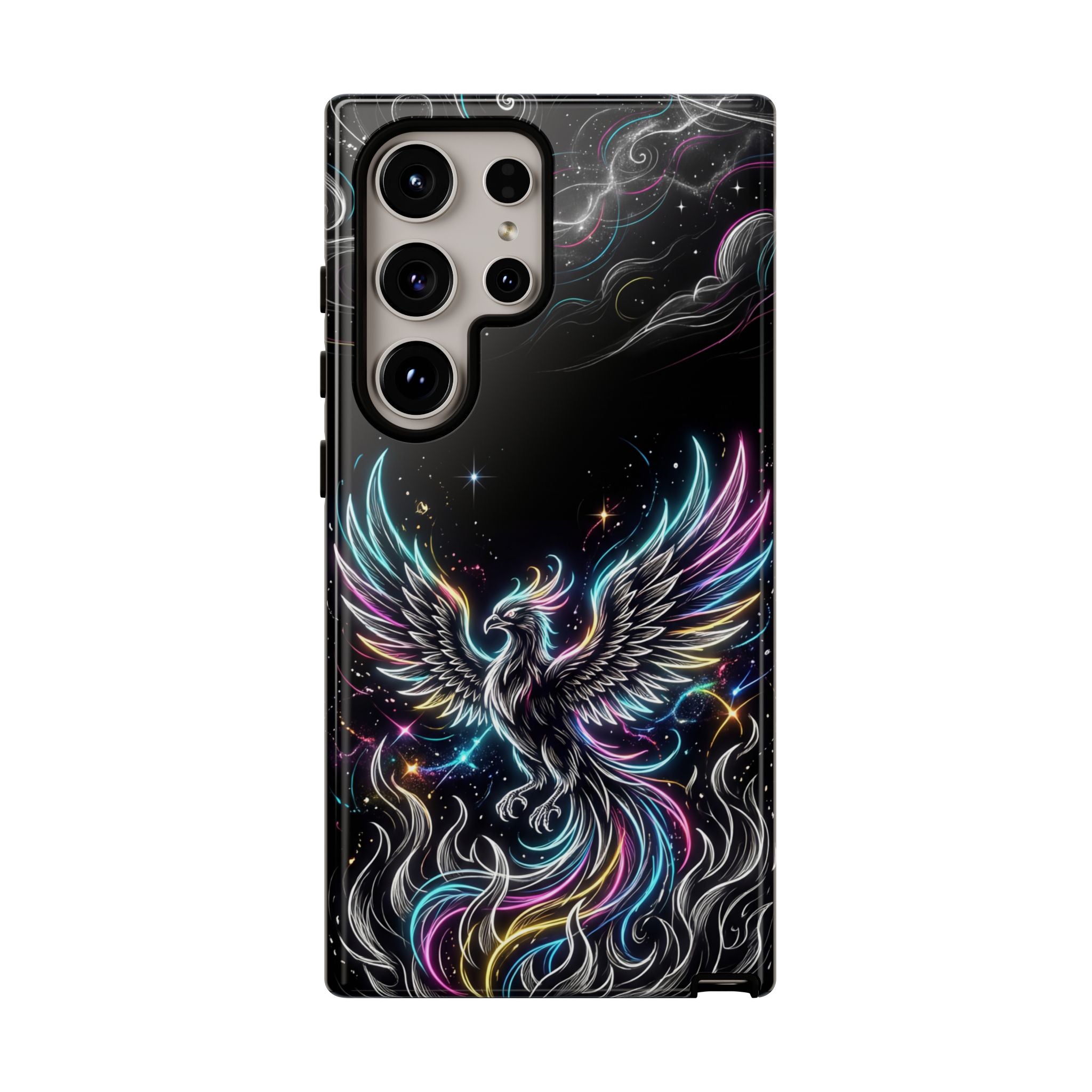Colorful Neon Phoenix Tough Samsung Galaxy Phone Case
