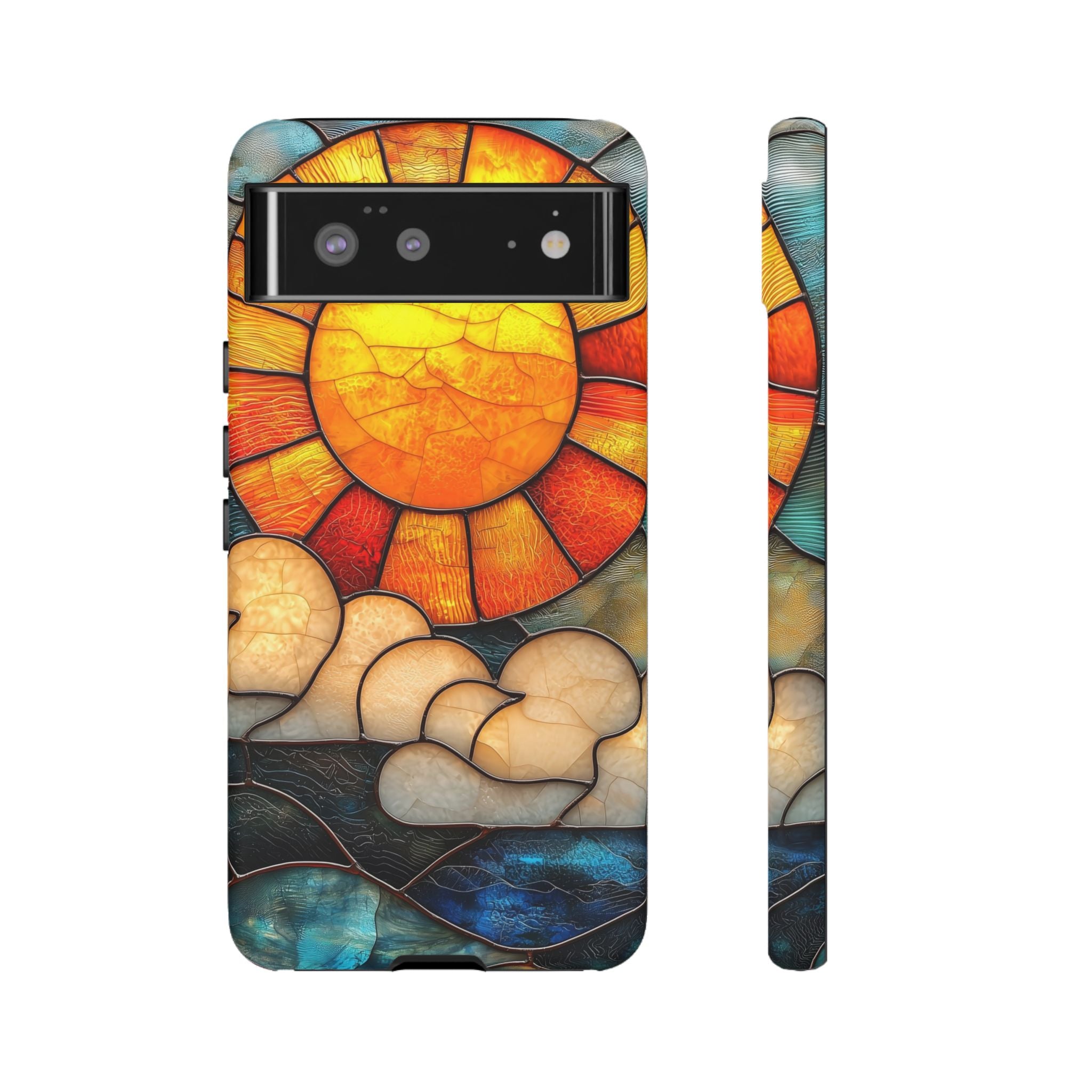 Stained Glass Sun & Clouds Google Pixel Case