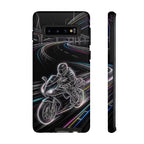 Neon Night Rider Samsung Galaxy Phone Case | Motorcycle Racing Protective Cover