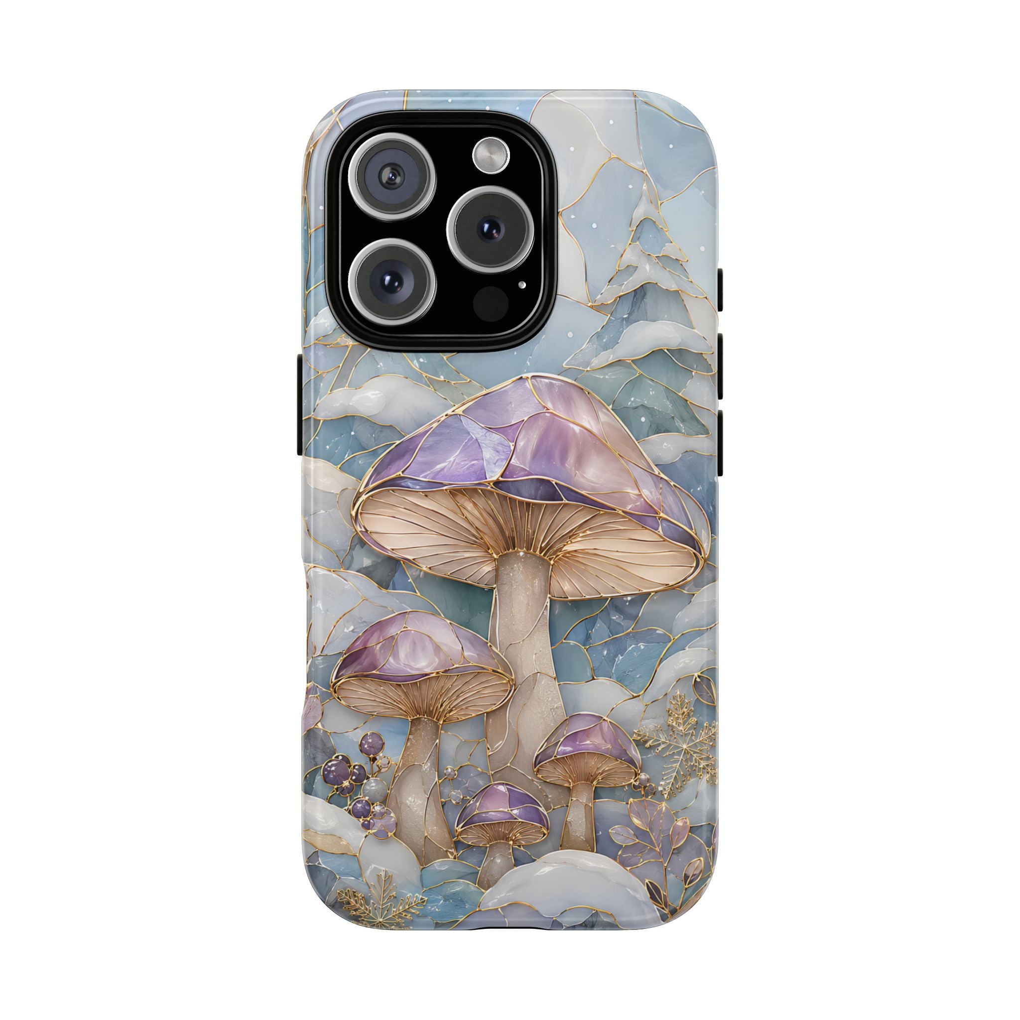 Iridescent Mushroom Illustration iPhone Case | Protective Hard Case