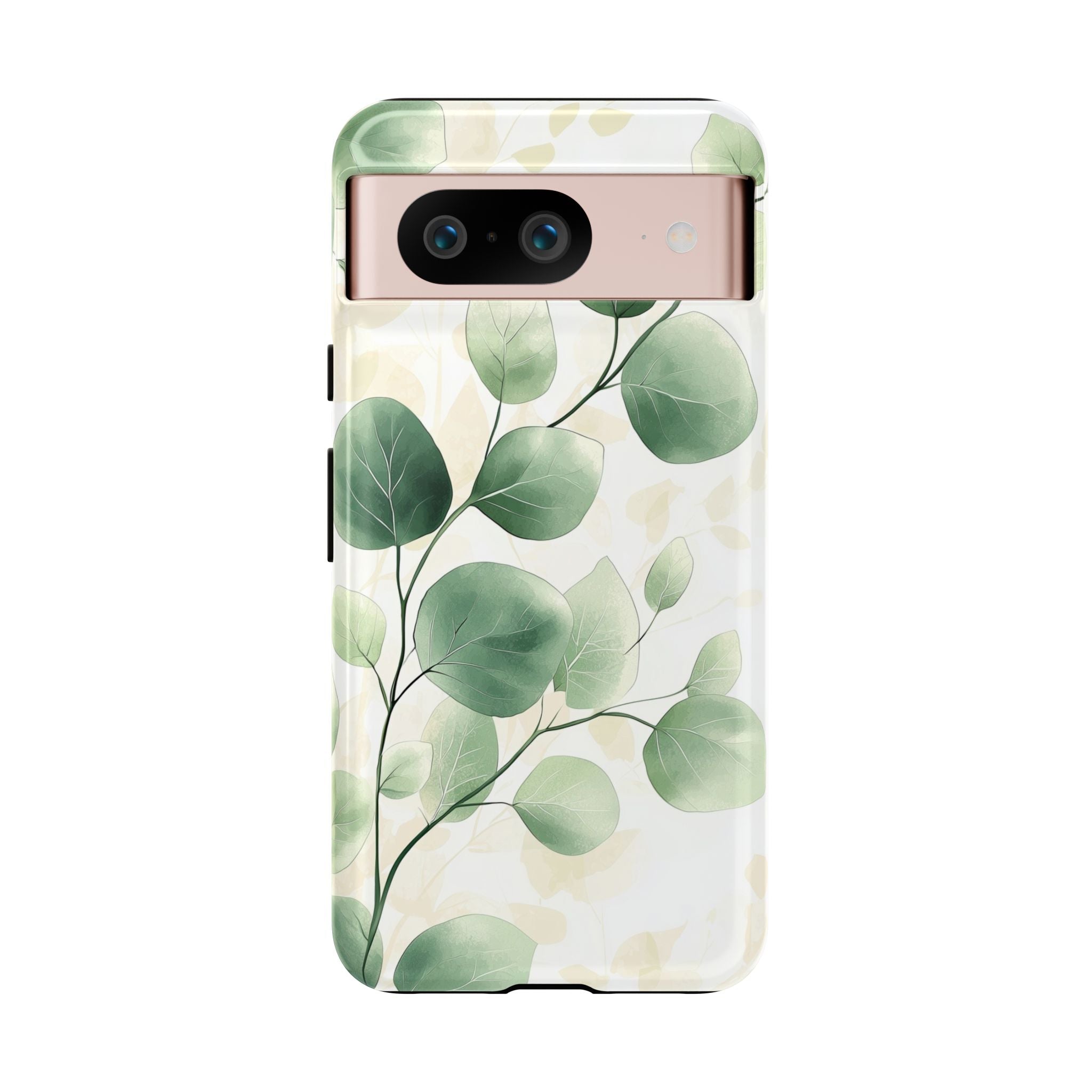 Botanical Eucalyptus Tough Google Pixel Phone Case | Green Watercolour Leaf