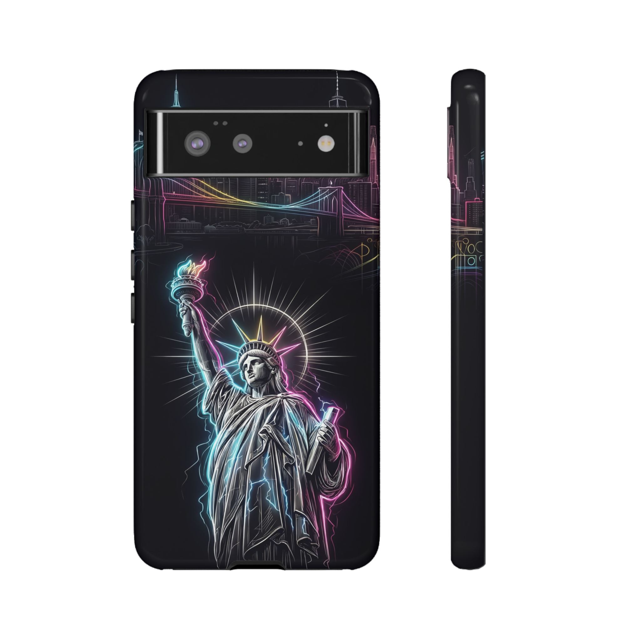 Neon Statue of Liberty Tough Google Pixel Phone Case