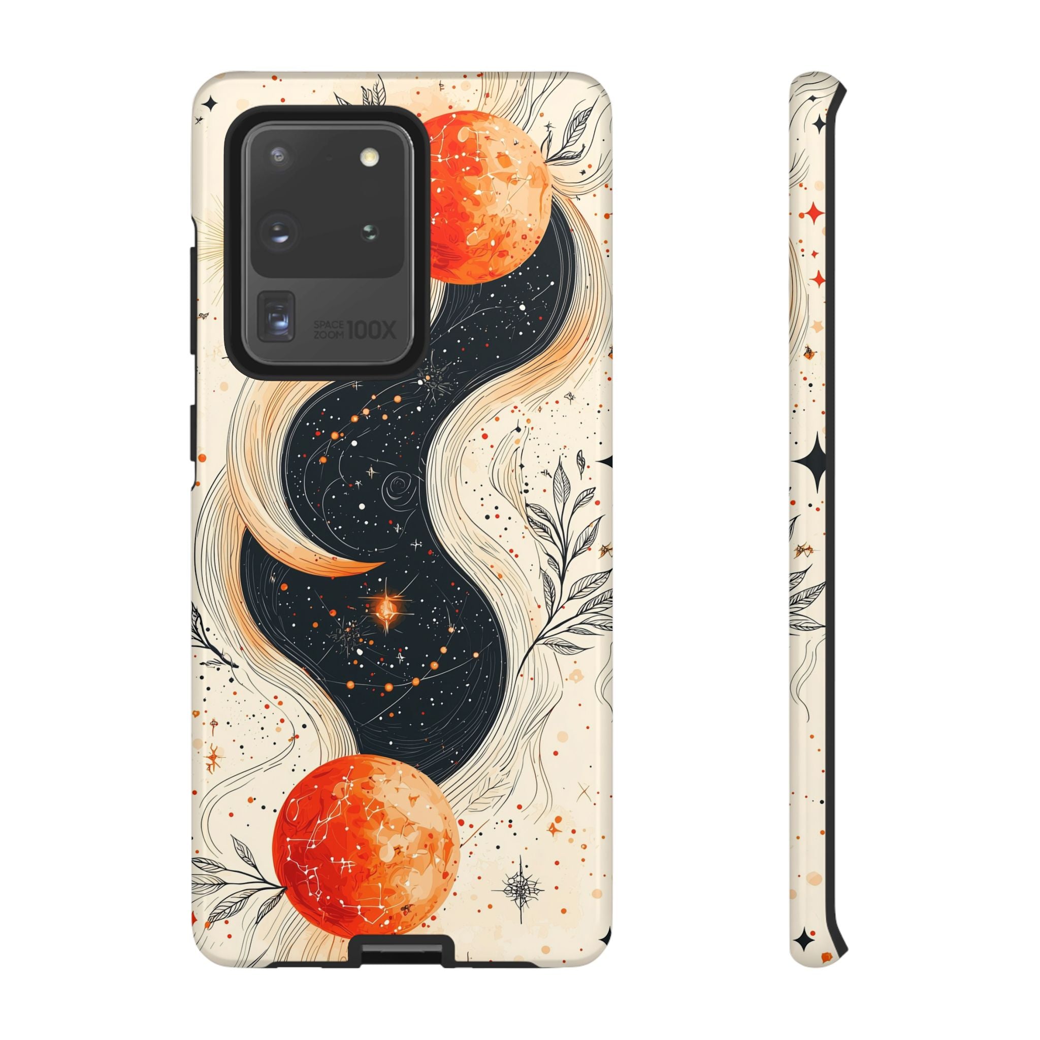 Astrology Galaxy Samsung Galaxy Case | Red Moon Celestial Waves