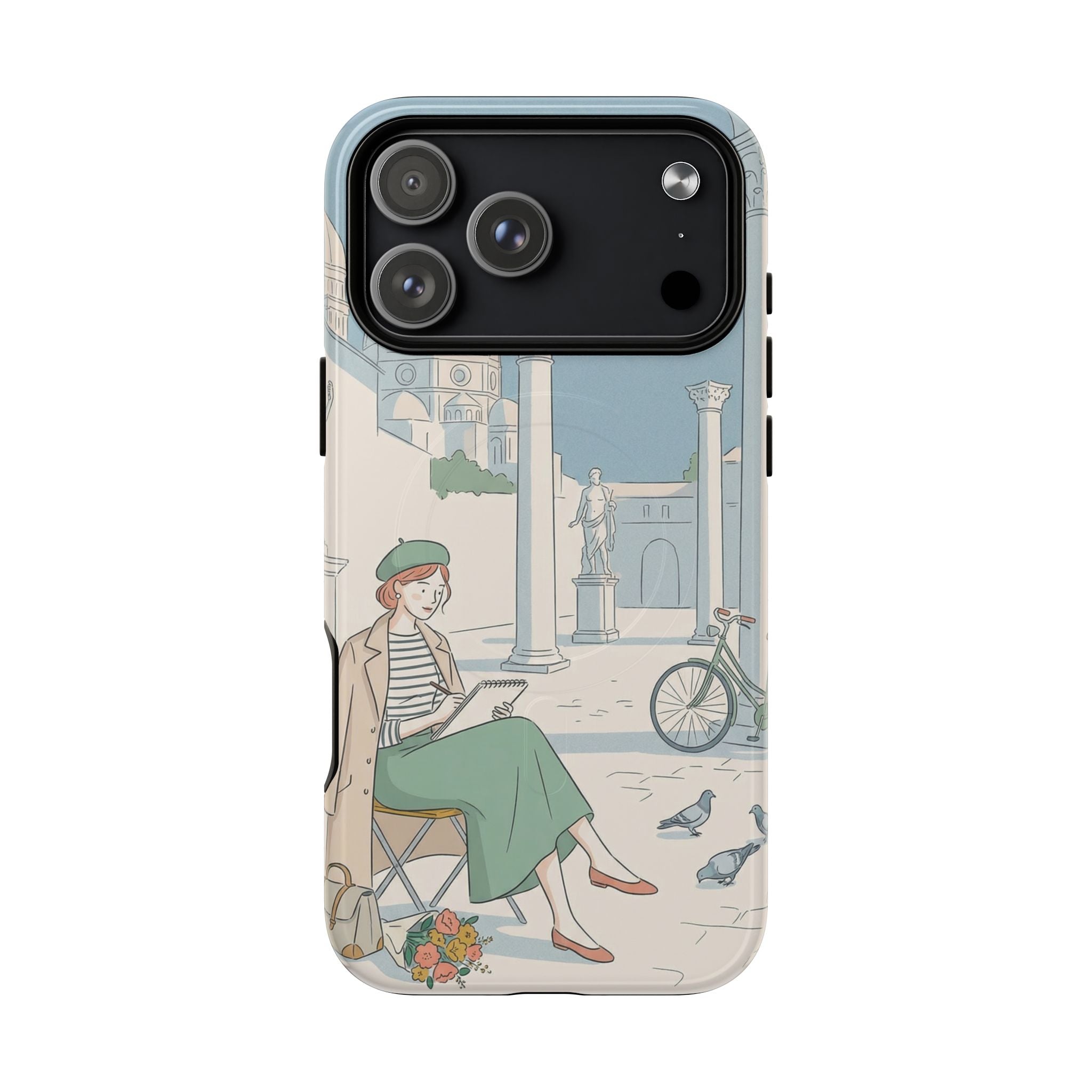 Florence Art Aesthetic MagSafe iPhone Case | Renaissance Italy Travel Illustration