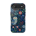 Owl Floral iPhone Case | Navy Botanical Protective iPhone Cover