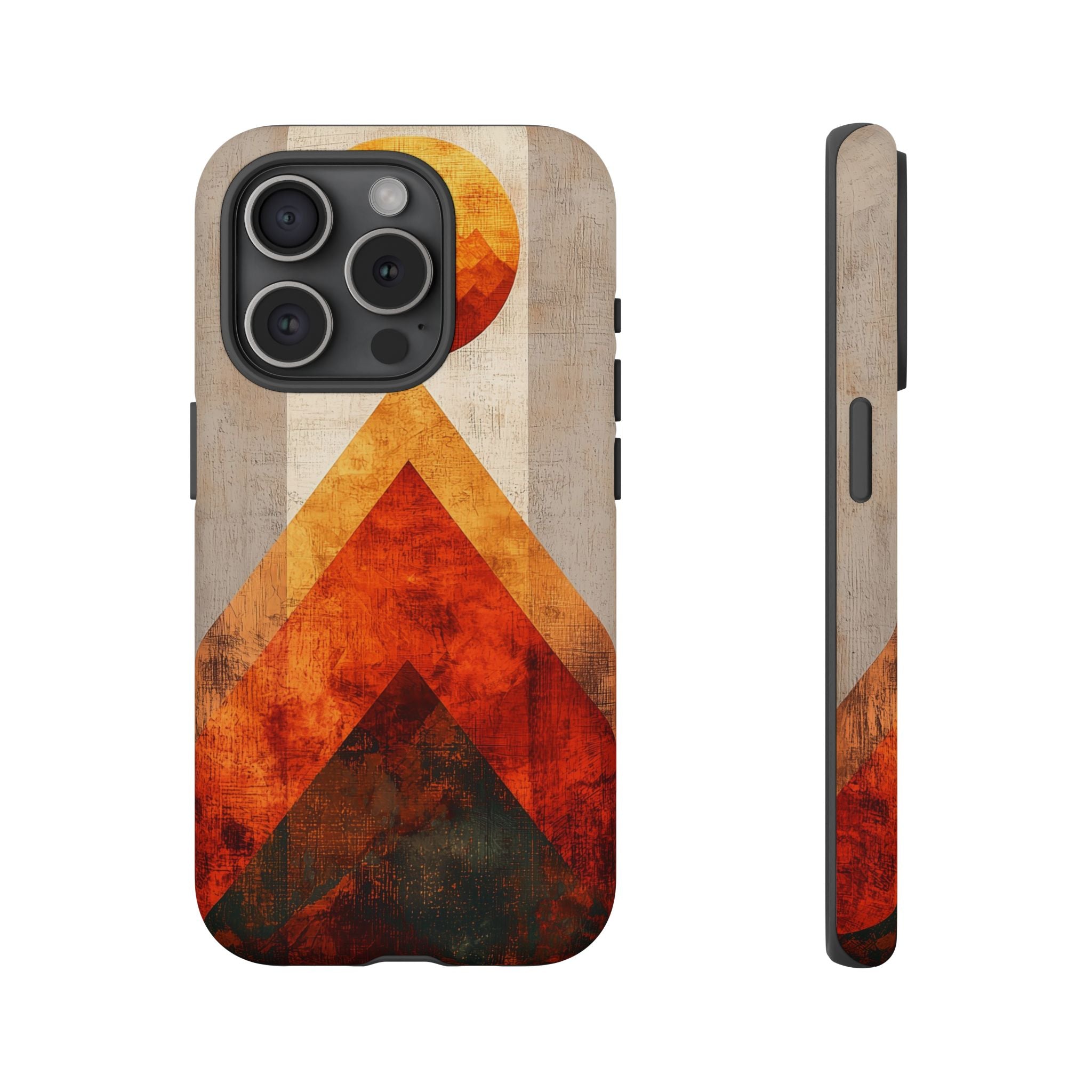 Retro Geometric Sunset iPhone Case