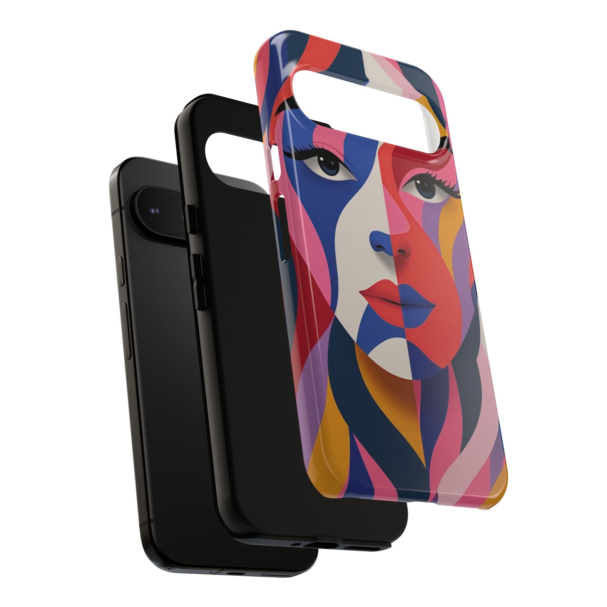 Abstract Colourful Face Google Pixel Case | Vibrant Pop Art