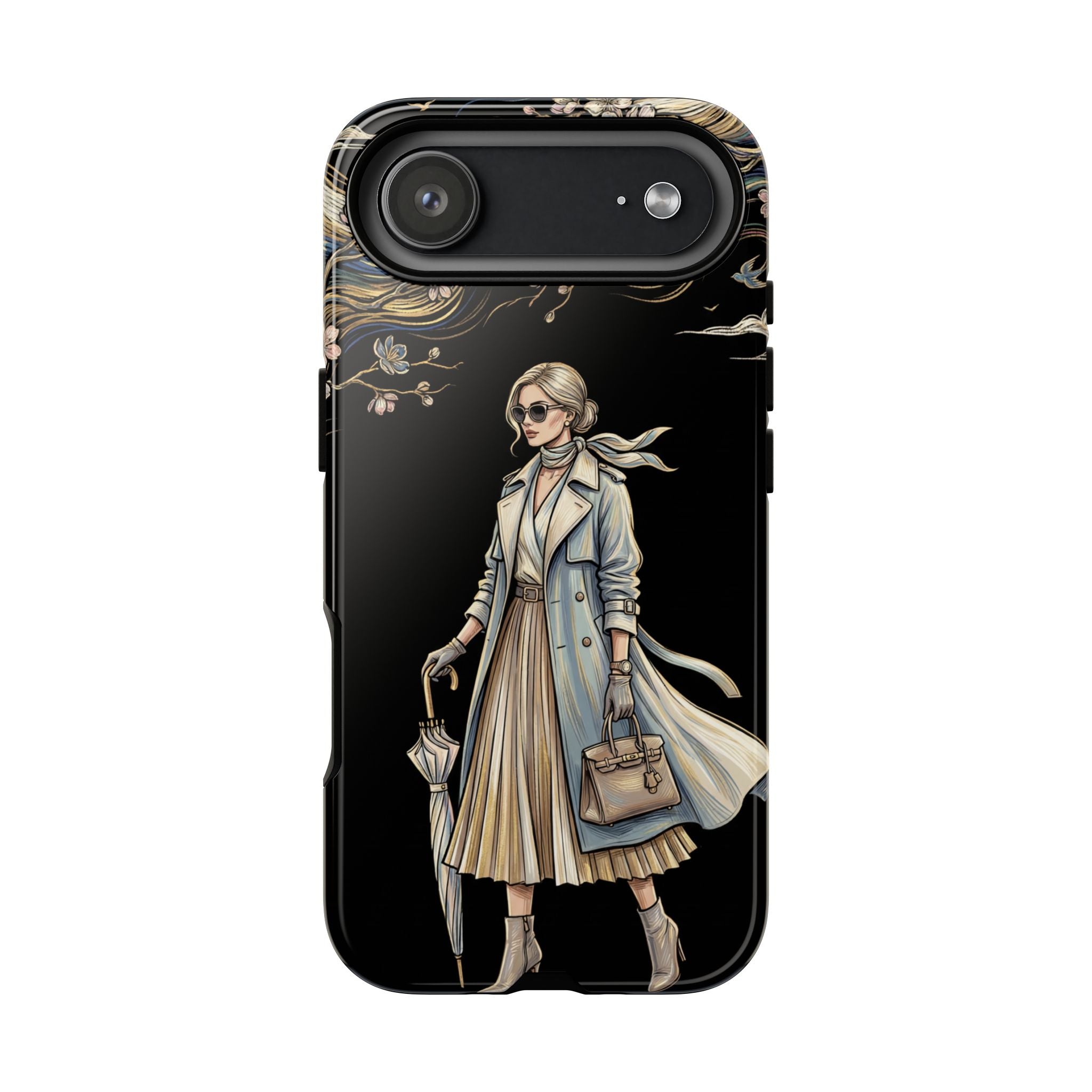 Vintage Chic iPhone Case | Stylish Woman Illustration