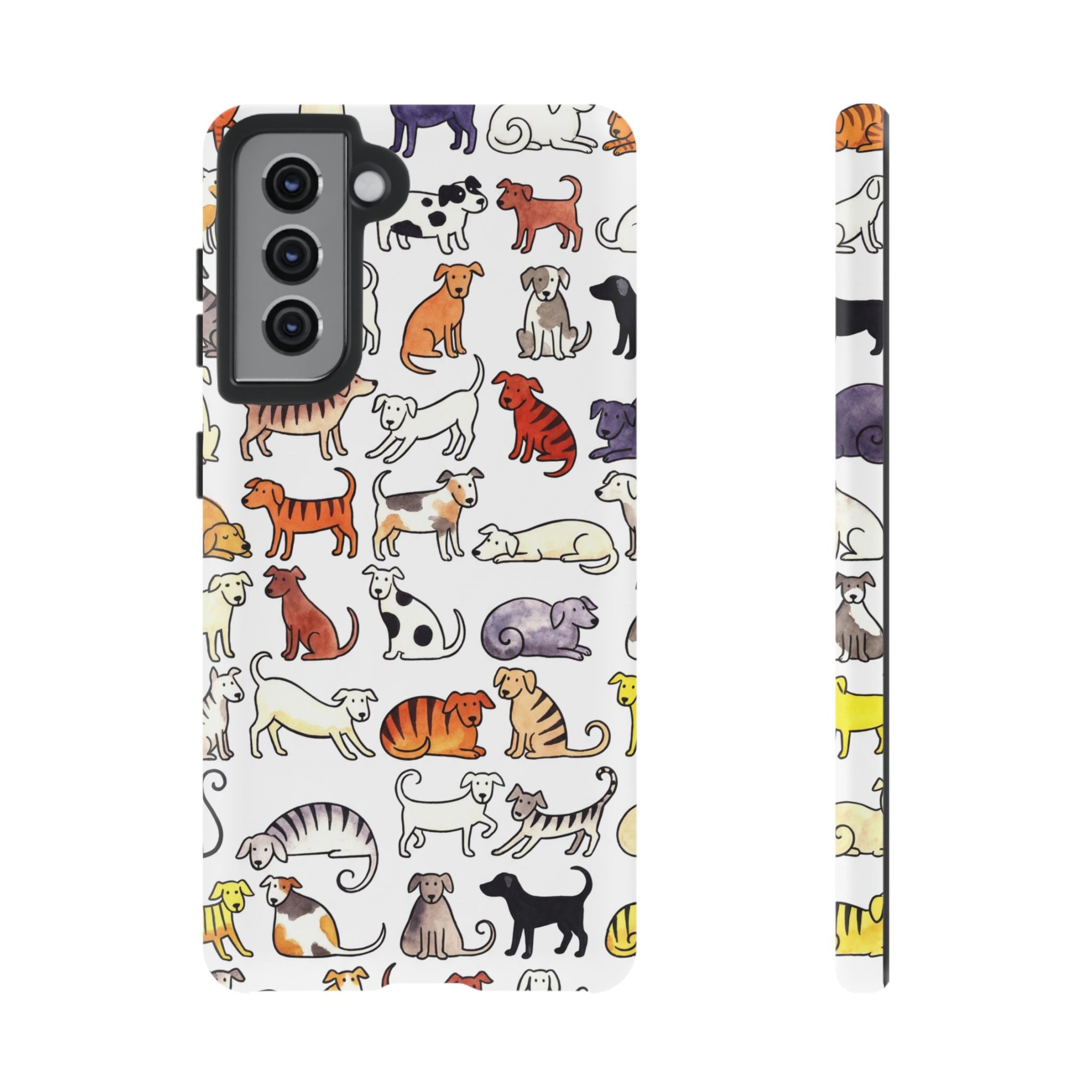 Dog Pattern Samsung Galaxy Case | Cute Colourful Dogs