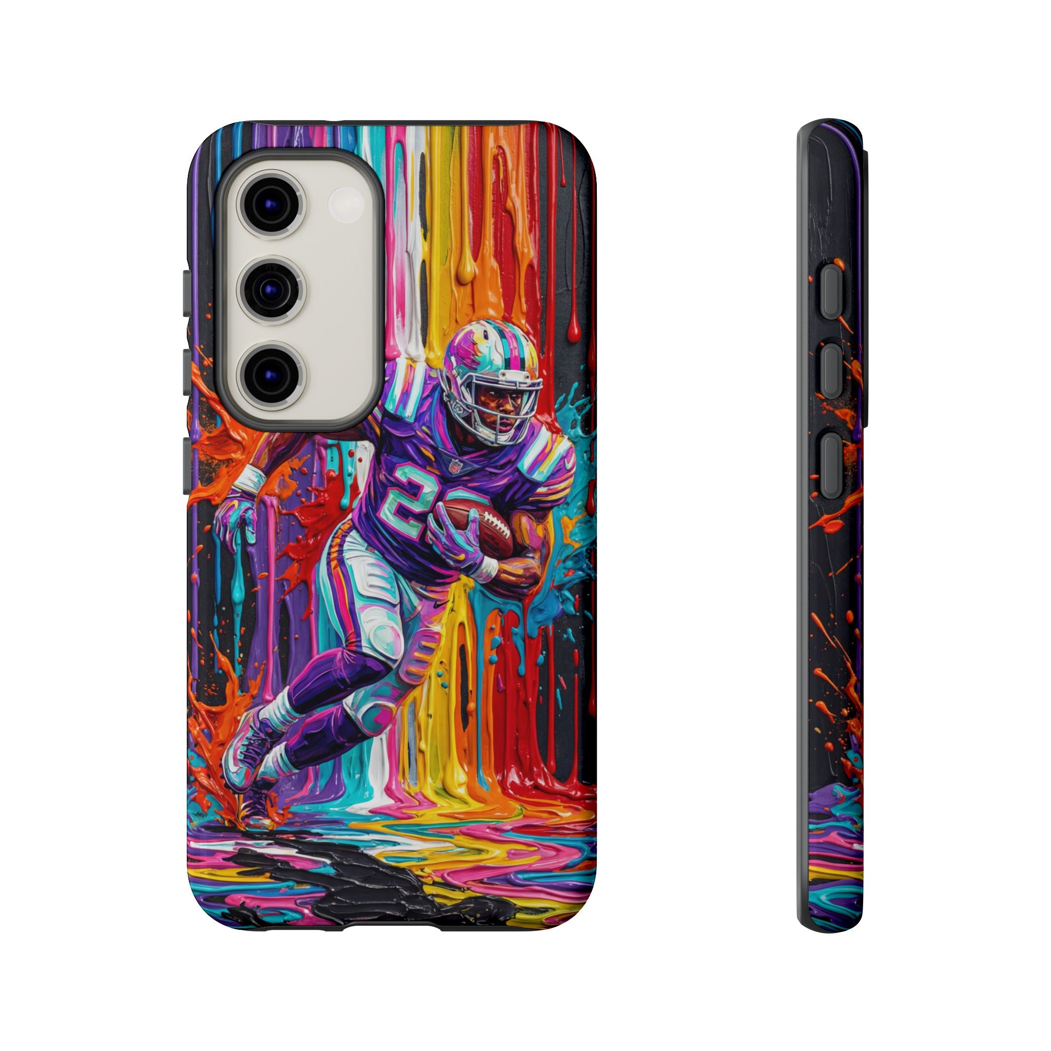 Vibrant American Football Runner Samsung Galaxy Phone Case