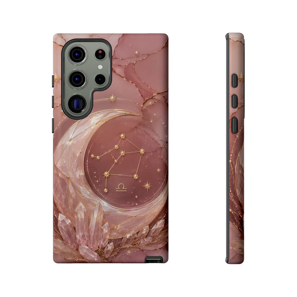 Libra Zodiac Samsung Galaxy Phone Case | Moon Crystal Astrology Phone Case