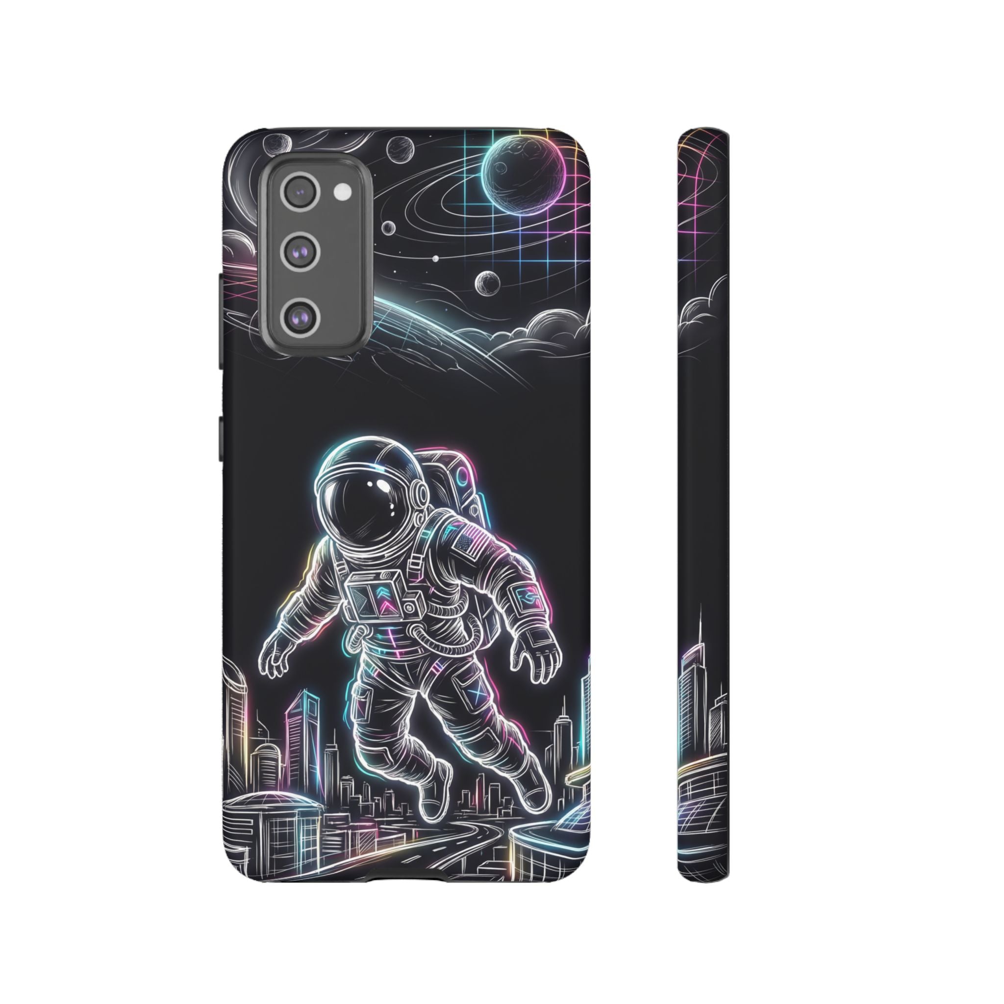 Space Explorer Astronaut Neon Samsung Galaxy Phone Case