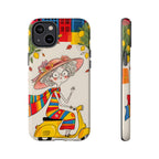 Vintage Scooter Granny iPhone Case | Colourful Retro Elderly Lady Design