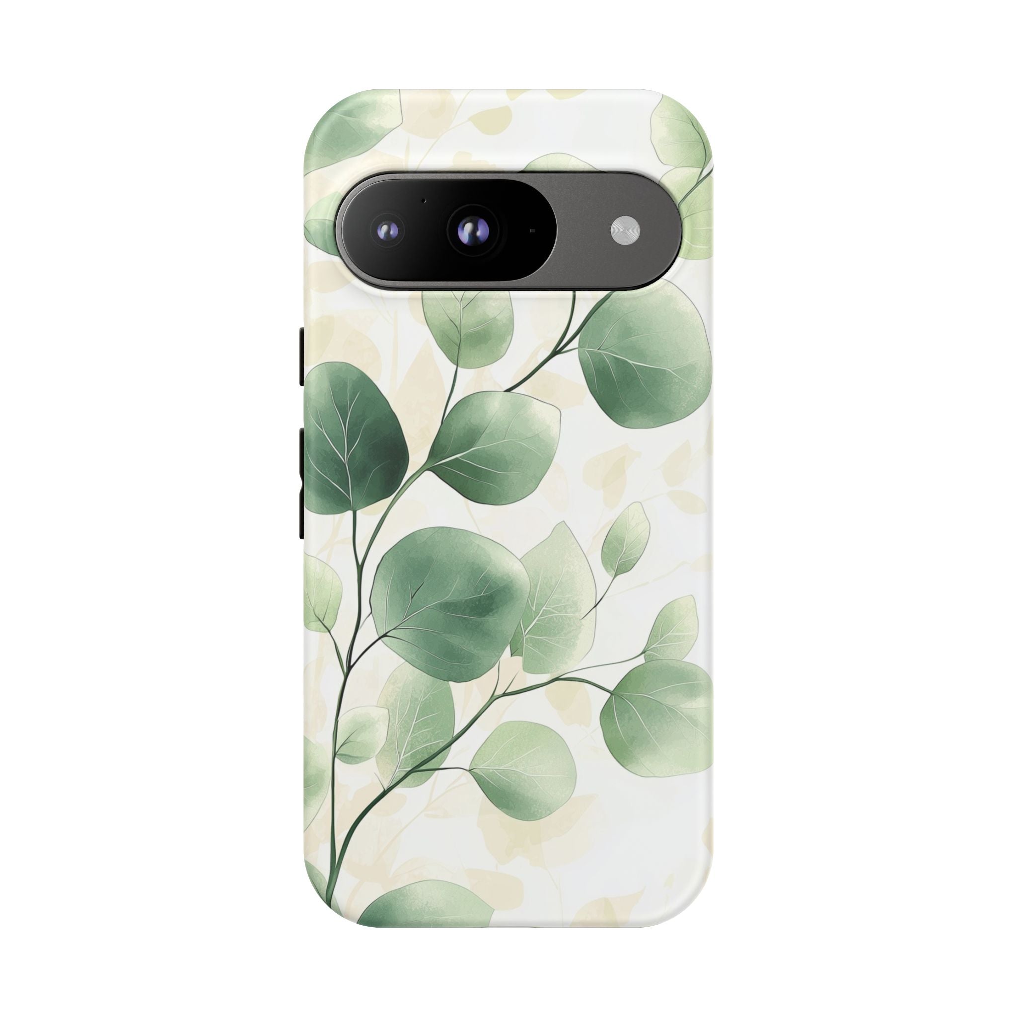 Botanical Eucalyptus Tough Google Pixel Phone Case | Green Watercolour Leaf