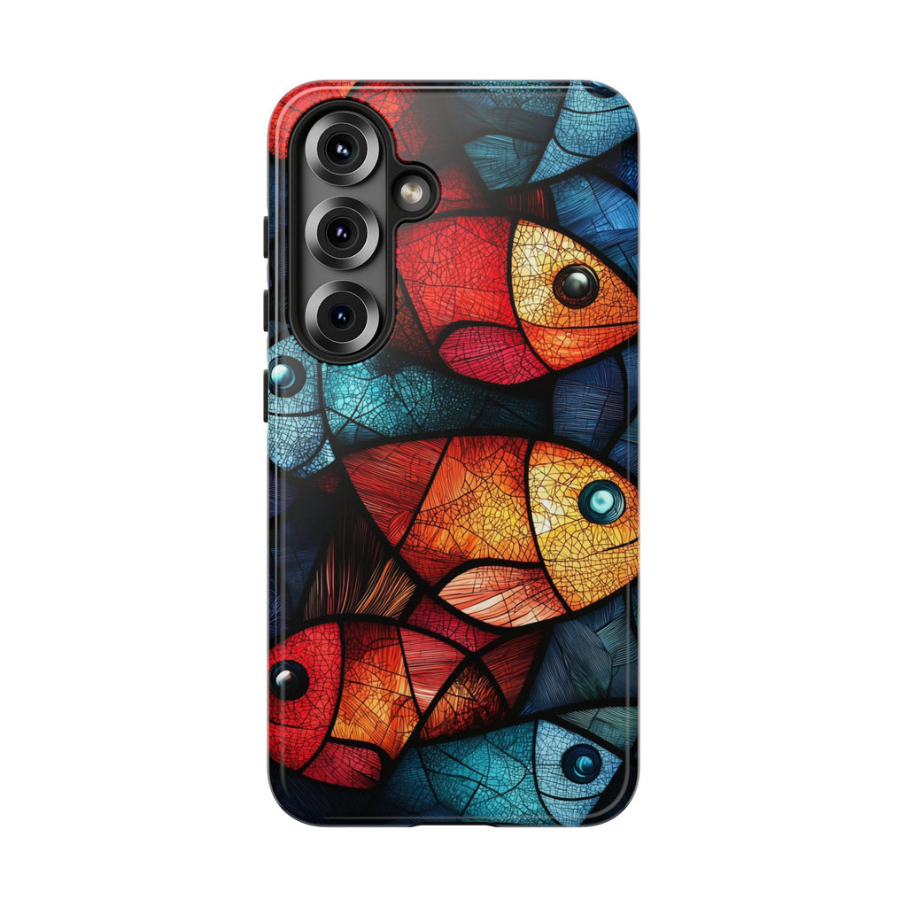 Fish Mosaic Tough Samsung Galaxy Case — Colourful Artistic Fish Pattern