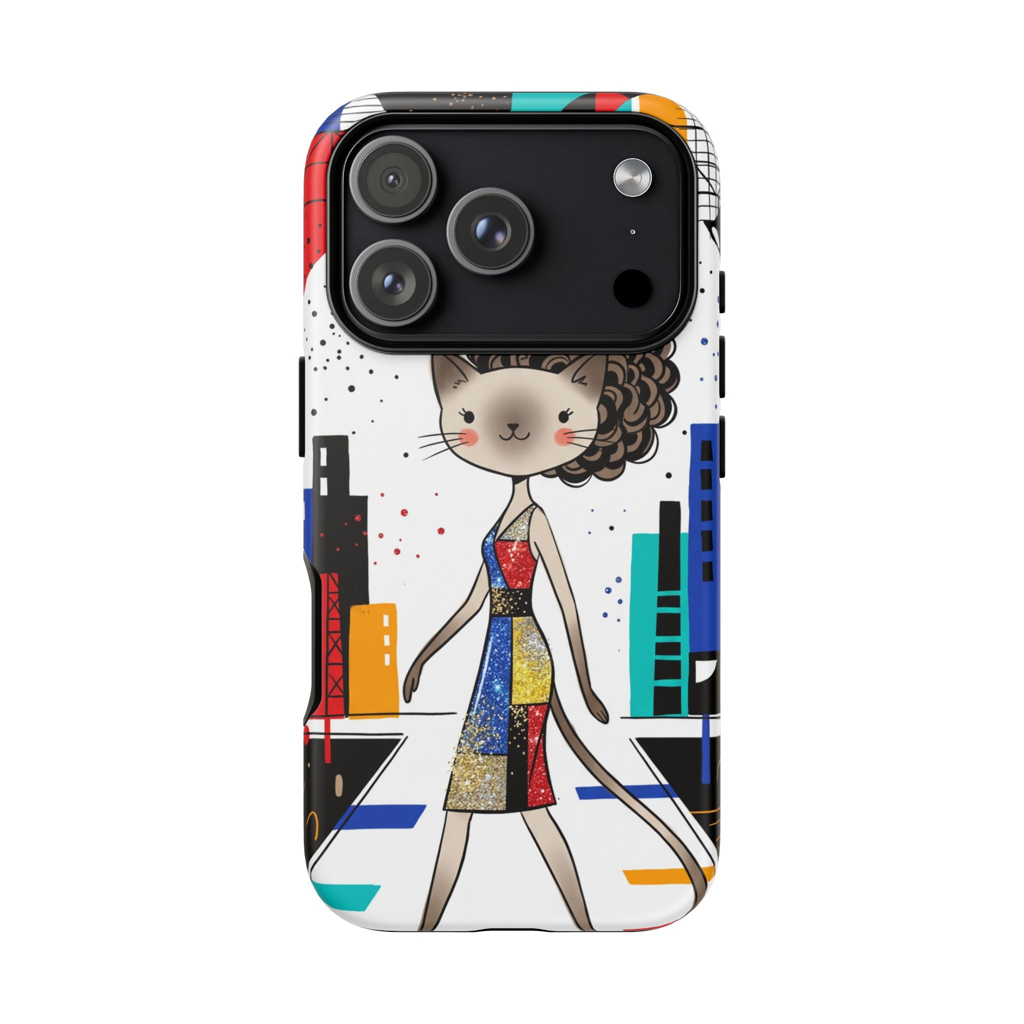 Catwalk City iPhone Case | Cute Fashion Cat