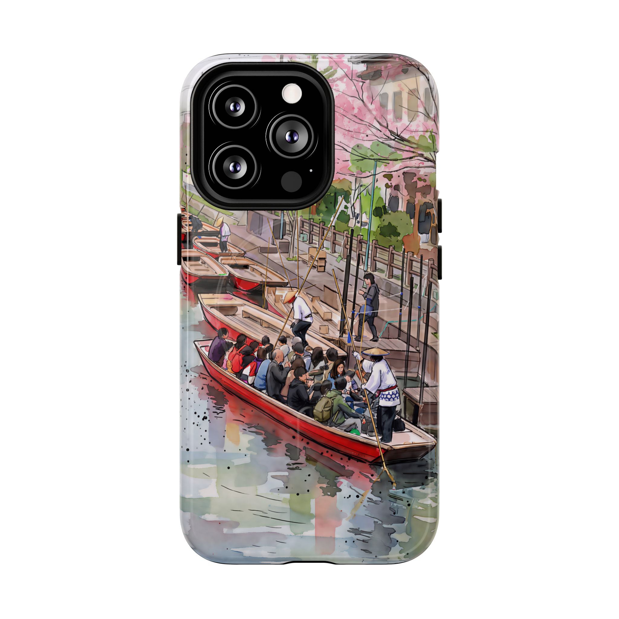 Japan Canal Boat Serenity | Art MagSafe iPhone Case