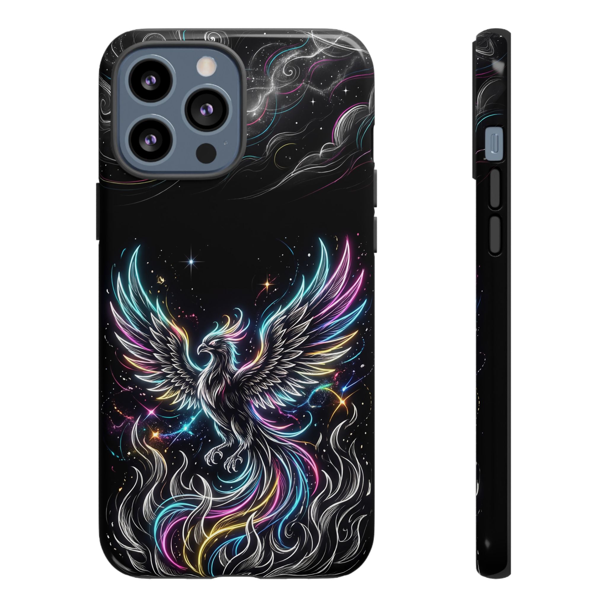 Colorful Neon Phoenix Tough iPhone Case