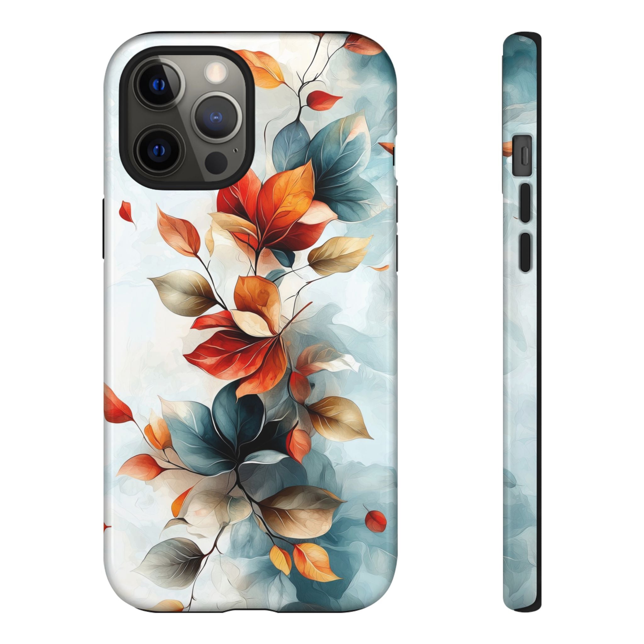 Floral Autumn Leaves Tough iPhone Case