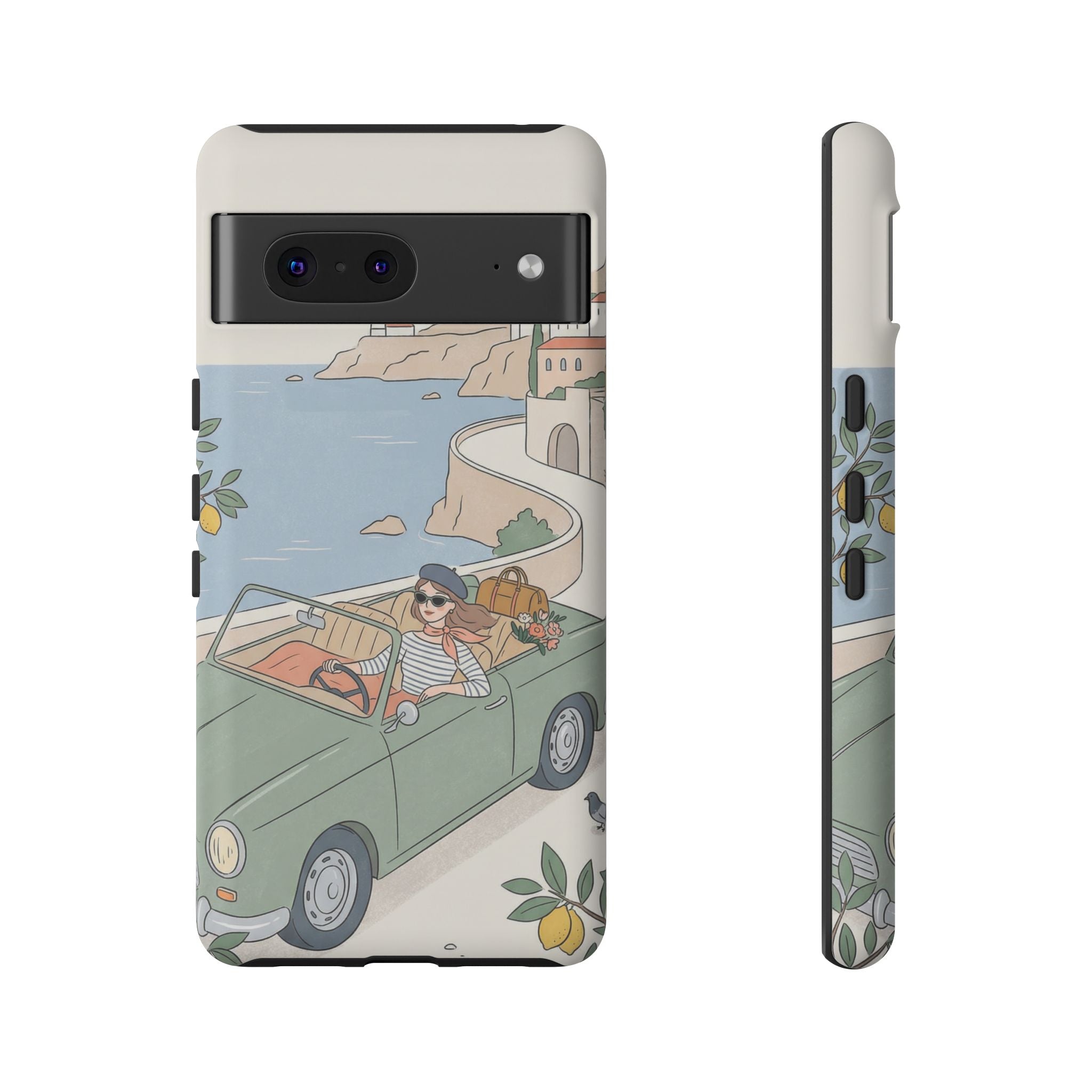 Retro Coastal Road Trip Design Google Pixel Phone Case
