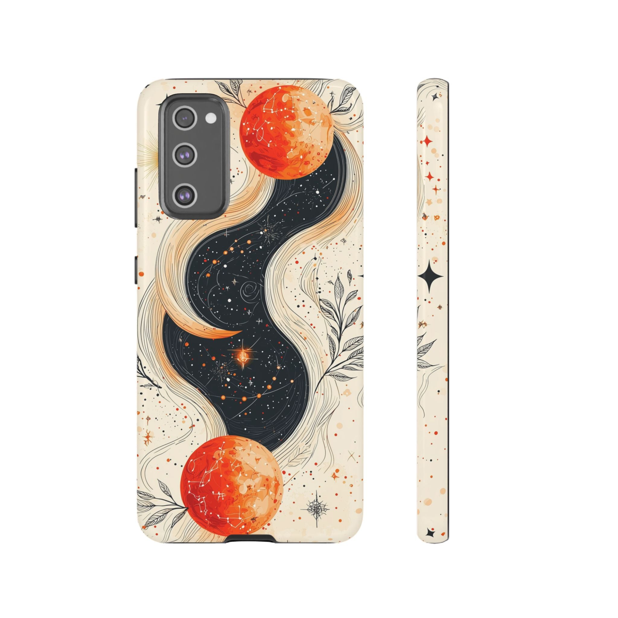 Astrology Galaxy Samsung Galaxy Case | Red Moon Celestial Waves