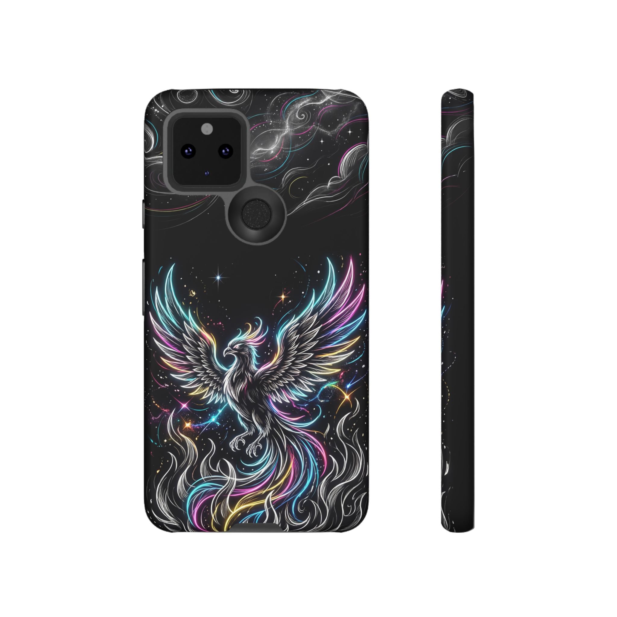 Colorful Neon Phoenix Tough Google Pixel Phone Case