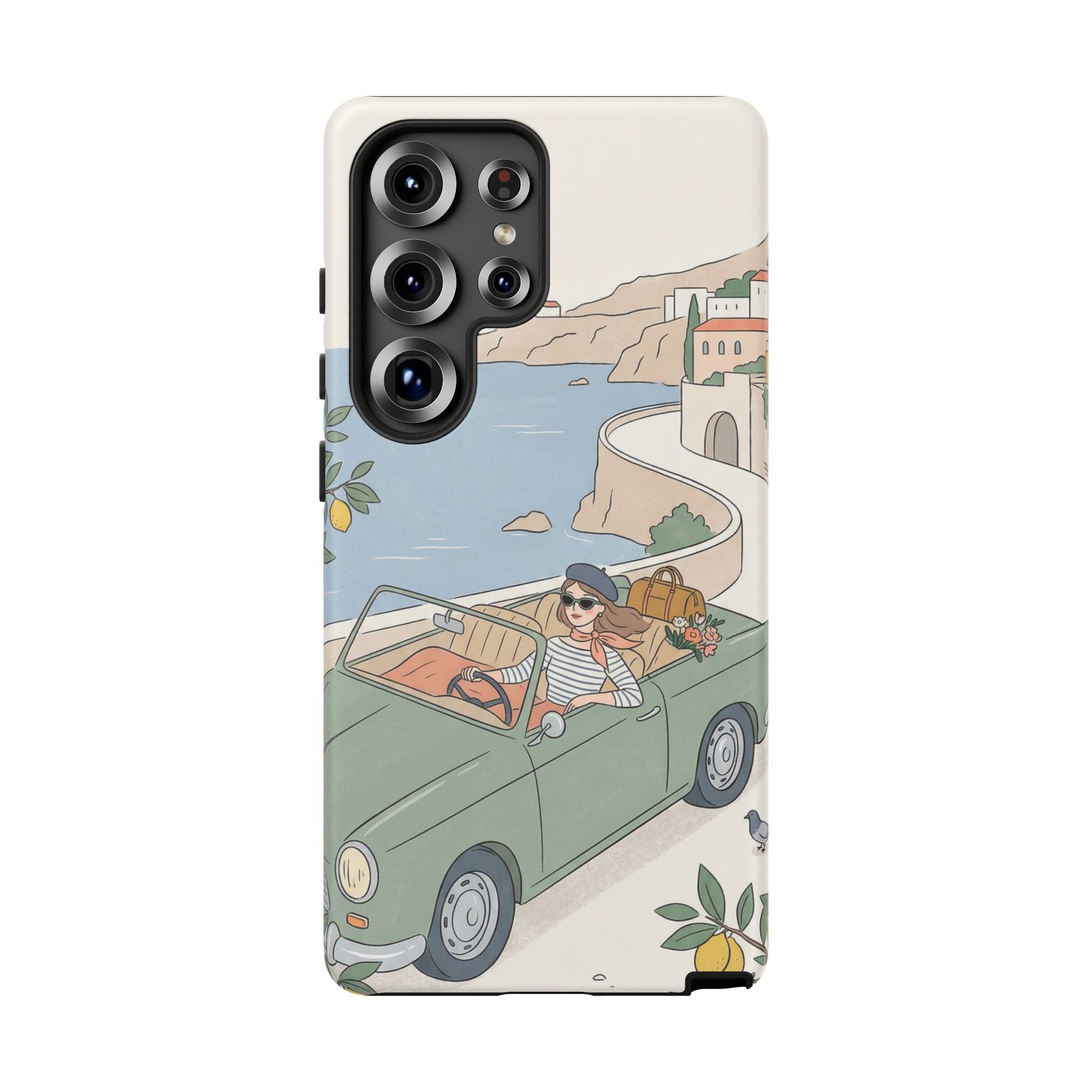 Retro Coastal Road Trip Design Samsung Galaxy Phone Case