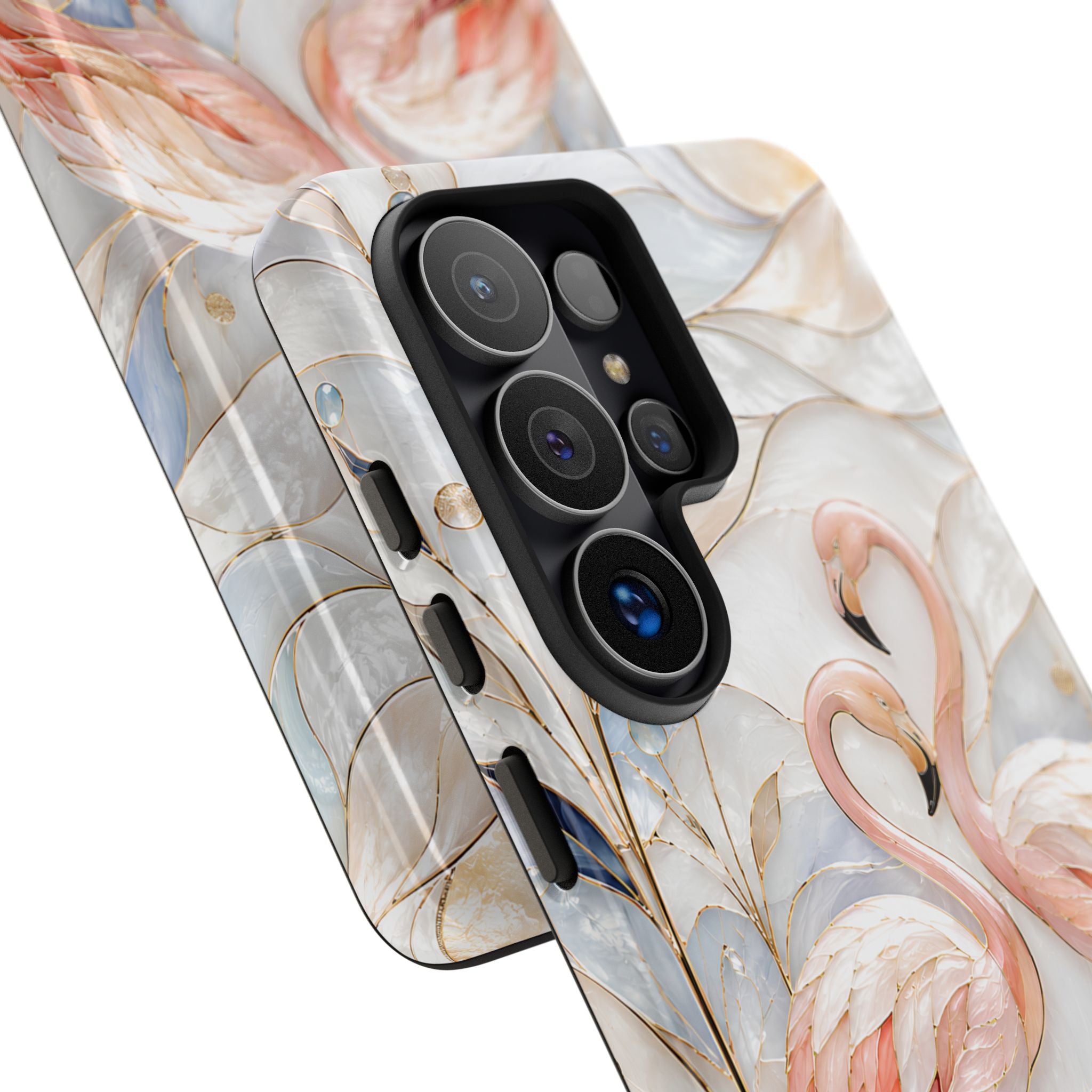 Flamingo Samsung Galaxy Phone Case | Stained Glass Bird Art