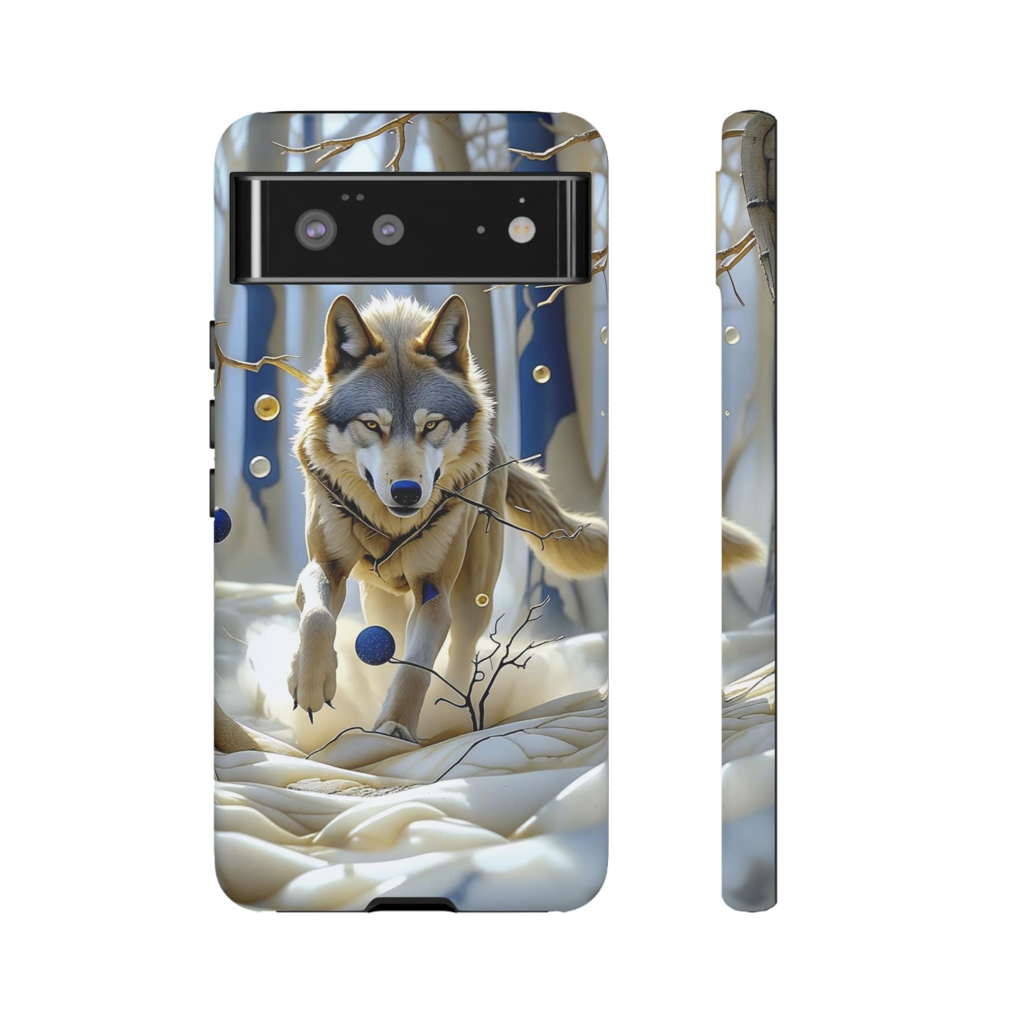 Wolf in Snow Google Pixel Case — Rugged Wildlife