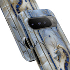 Dragon Stained Glass Google Pixel Case — Blue Winter Forest Protective Cover