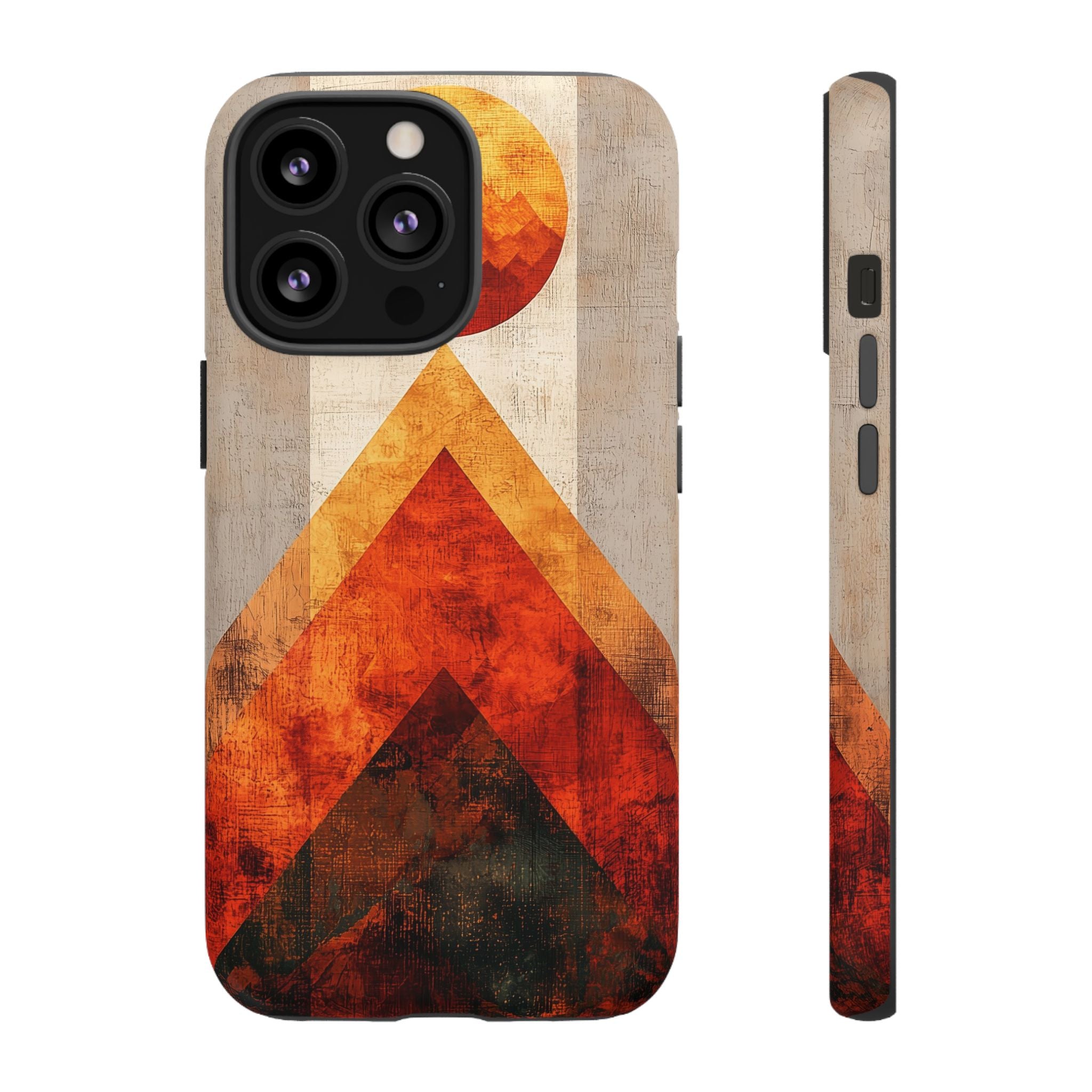Retro Geometric Sunset iPhone Case