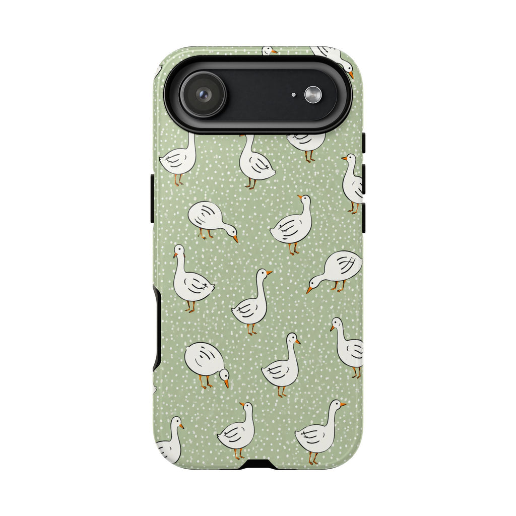 Goose iPhone Case | Cute White Goose Pattern Cover