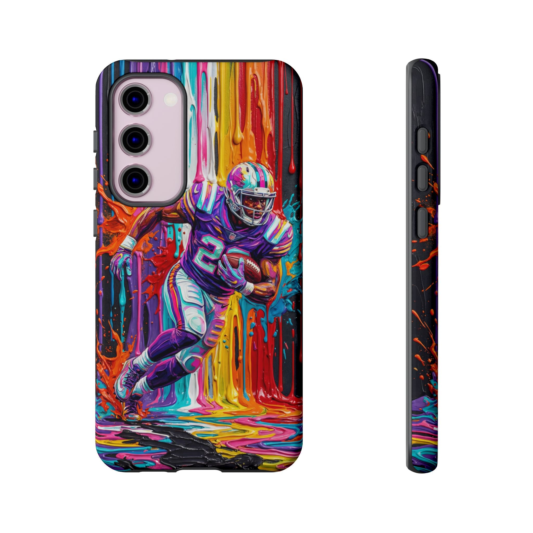 Vibrant American Football Runner Samsung Galaxy Phone Case