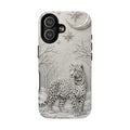 Snow Leopard MagSafe iPhone Case | Winter Moon Forest Protective Phone Cover