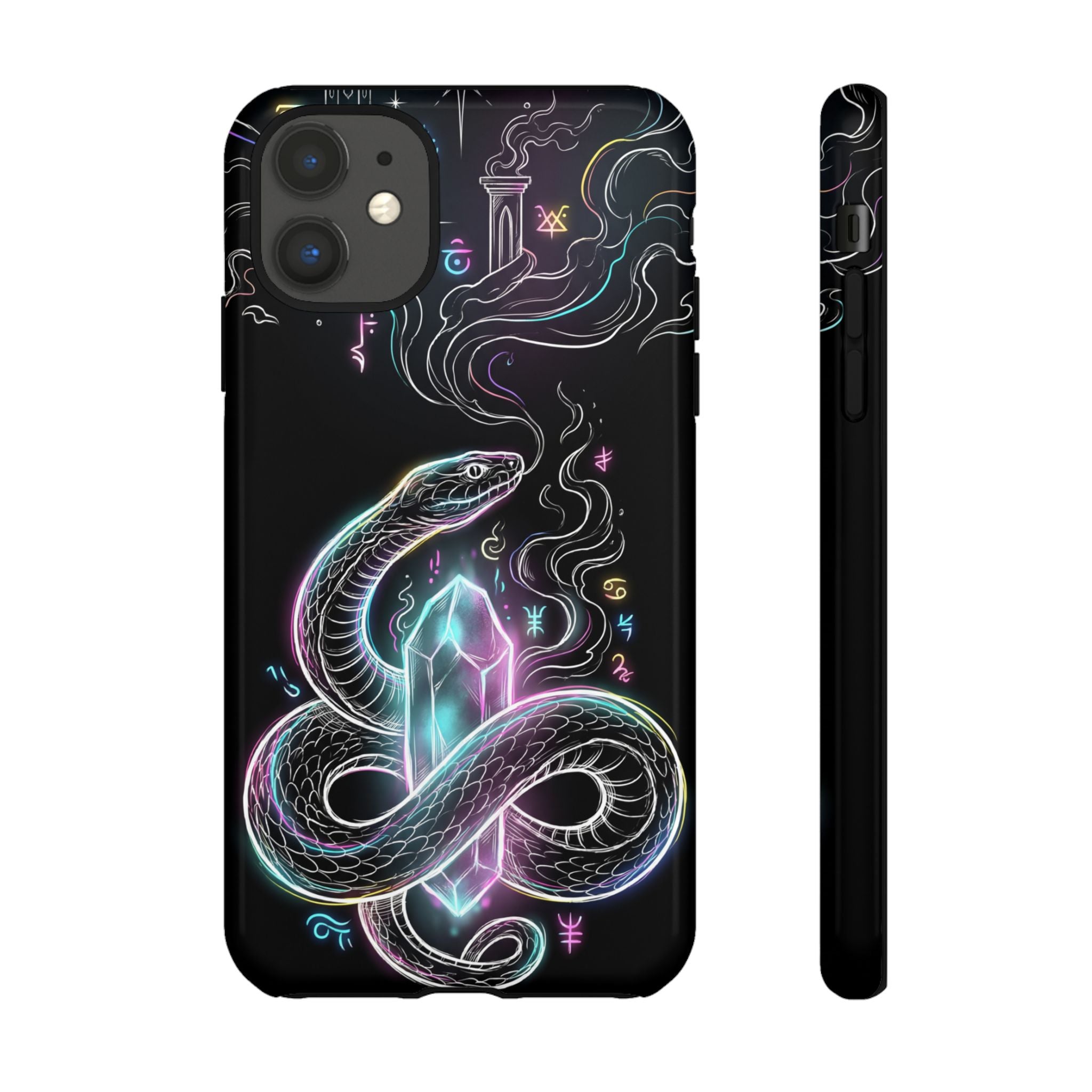 Neon Occult  Mystic Snake Crystal iPhone Case