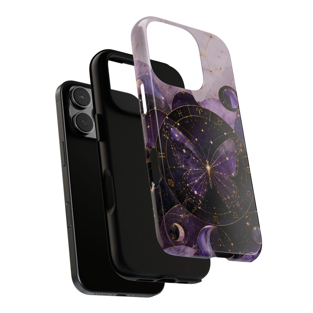 Celestial Butterfly iPhone Case | Zodiac Moon Phase iPhone Case