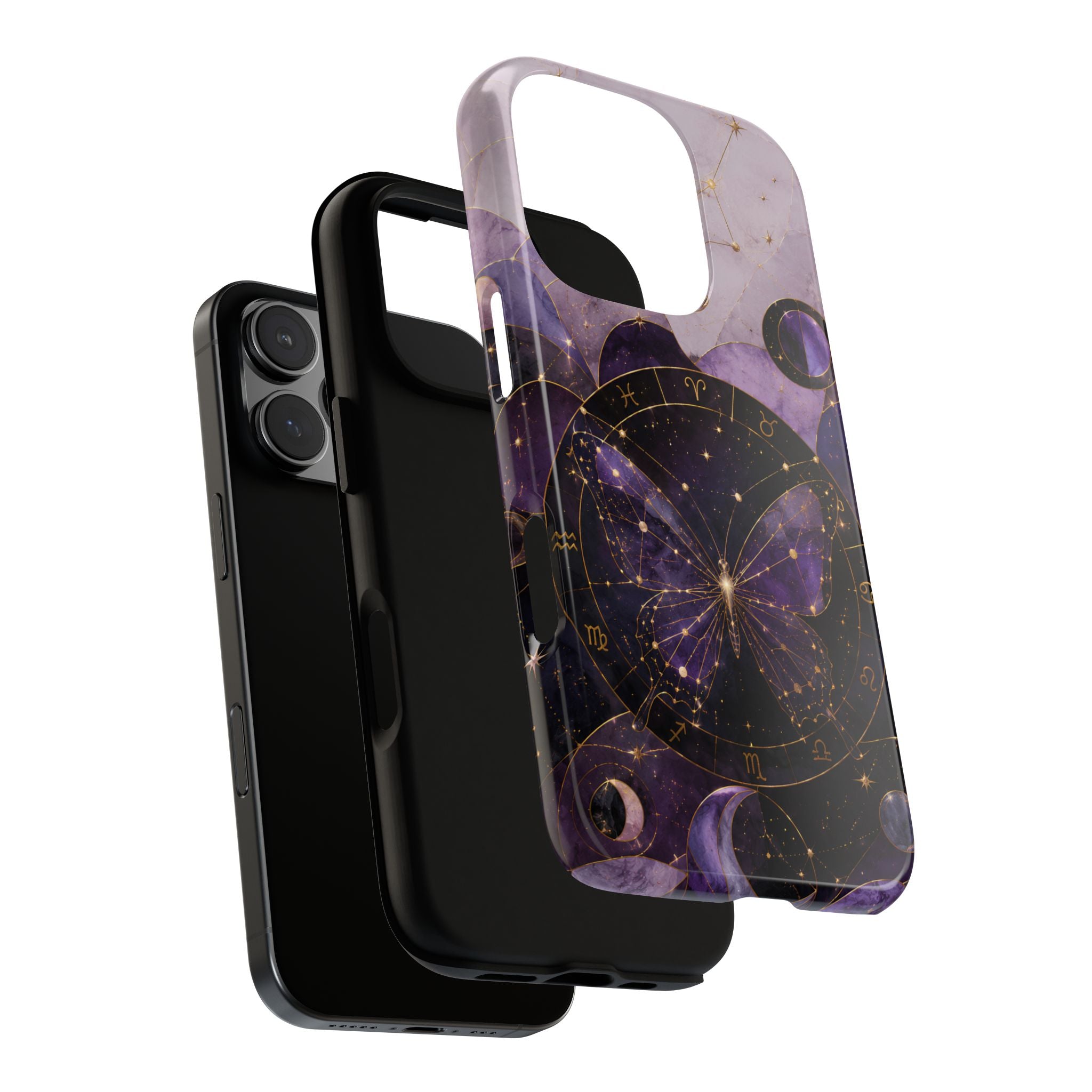 Celestial Butterfly iPhone Case | Zodiac Moon Phase iPhone Case