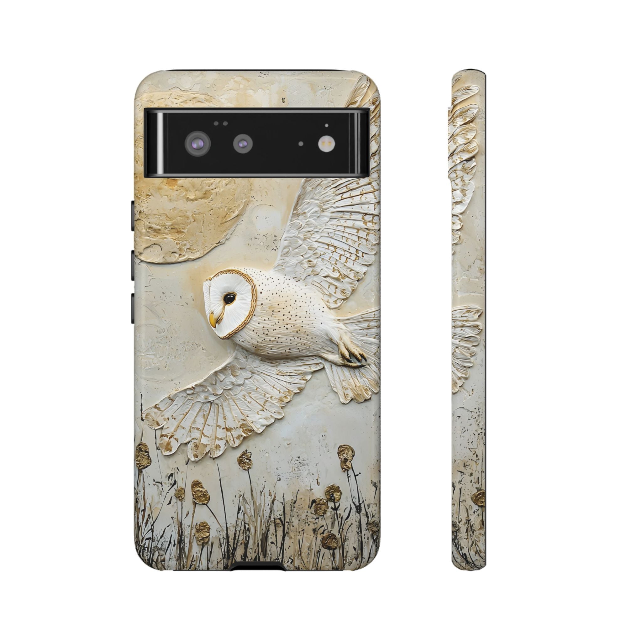 Barn Owl Google Pixel Case — Elegant Flying Owl Wildlife