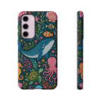 Underwater Friends Samsung Galaxy Phone Case | Whale, Octopus & Sea Life Floral Design