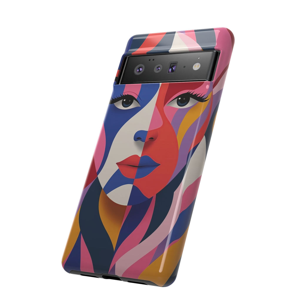 Abstract Colourful Face Google Pixel Case | Vibrant Pop Art