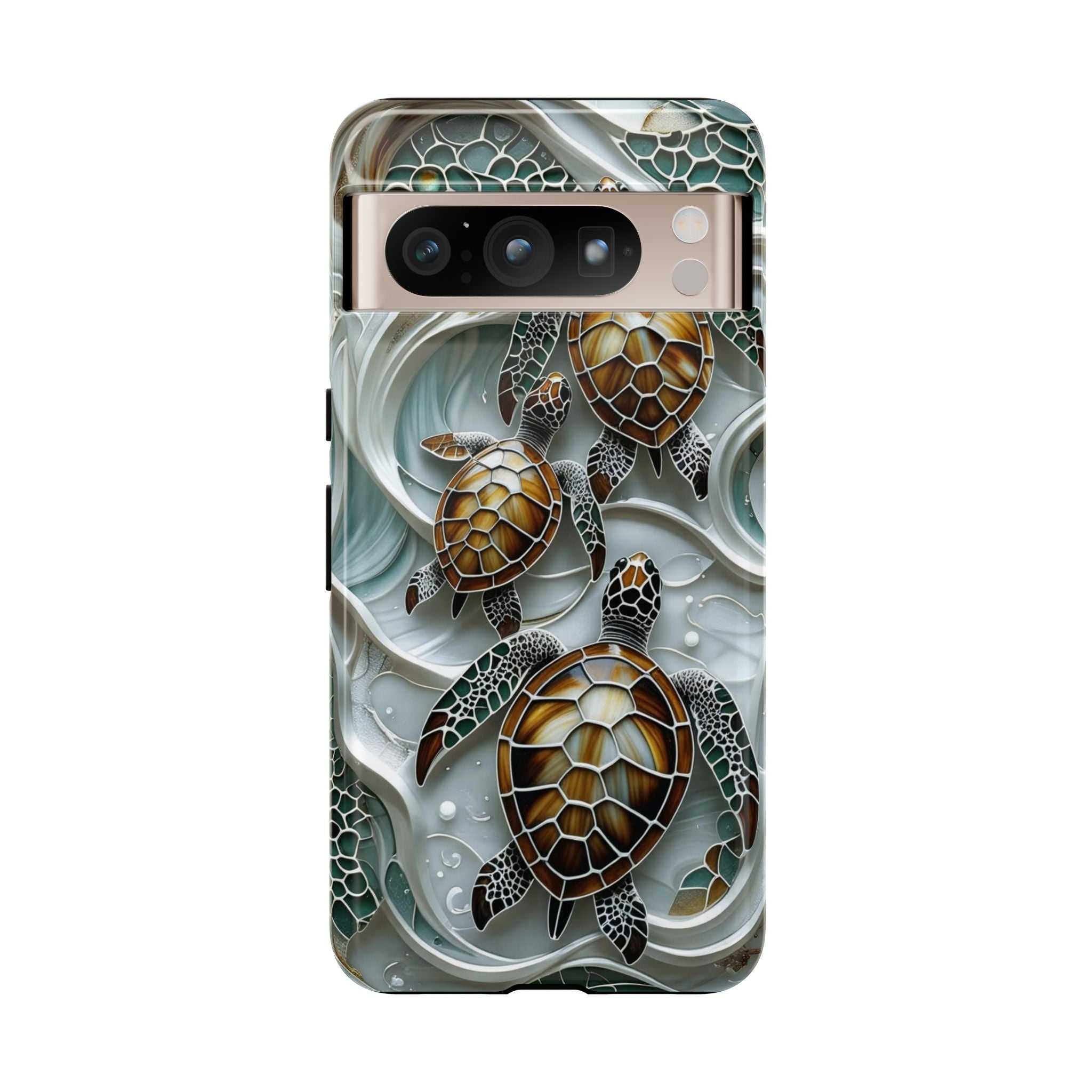 Sea Turtle Google Pixel Case — Ocean Waves Protective Phone Cover