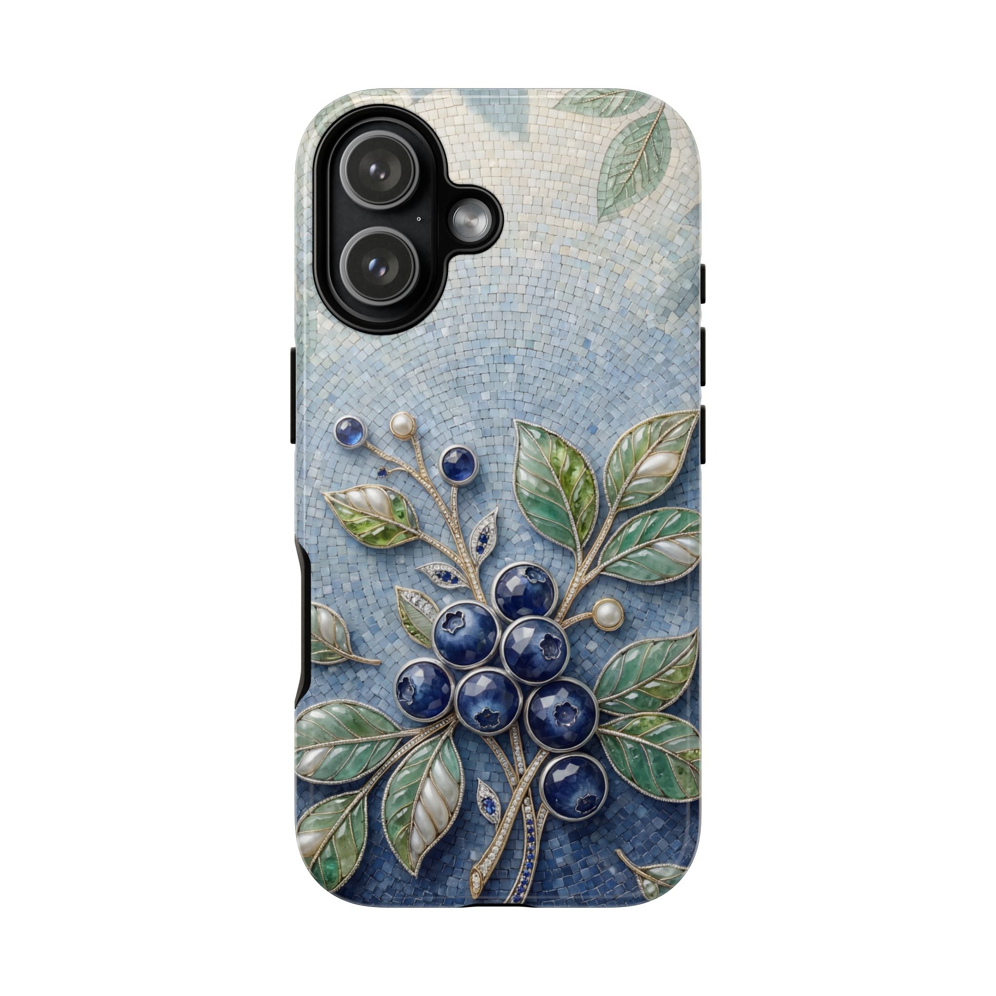 Blueberry Botanical Tough iPhone Case | Floral Protective iPhone Cover