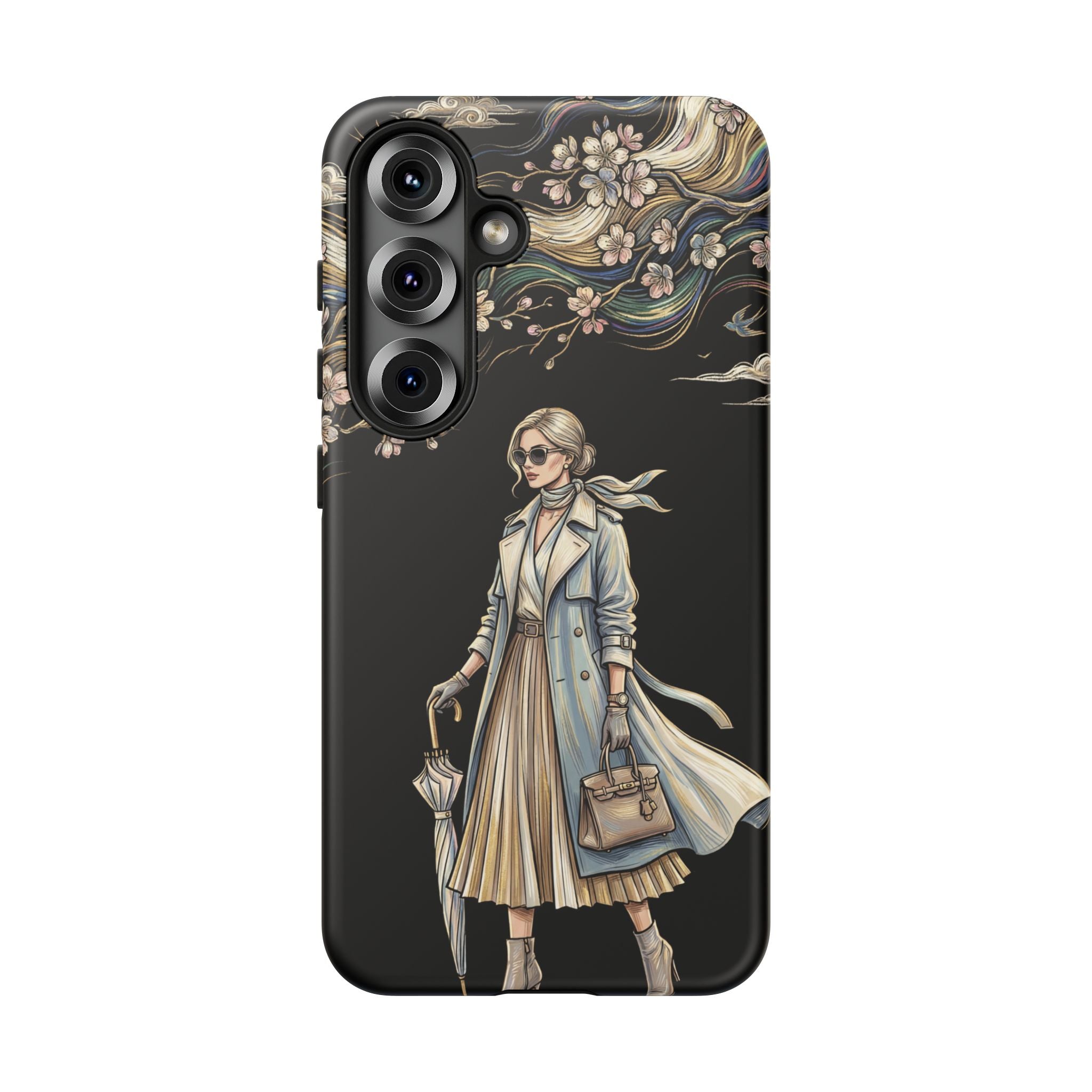 Vintage Chic Samsung Galaxy Phone Case | Stylish Woman Illustration