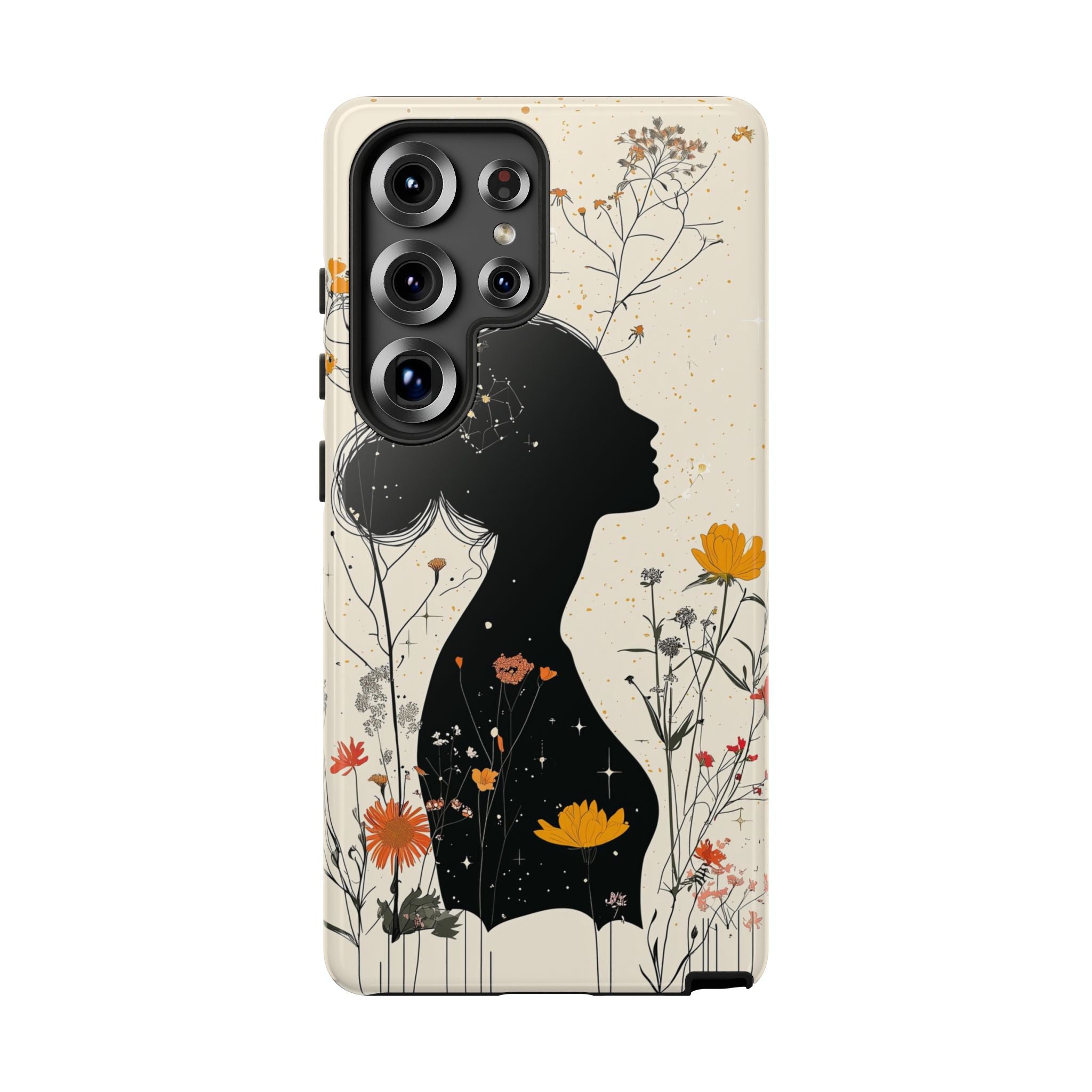Floral Silhouette Samsung Galaxy Case | Botanical Woman