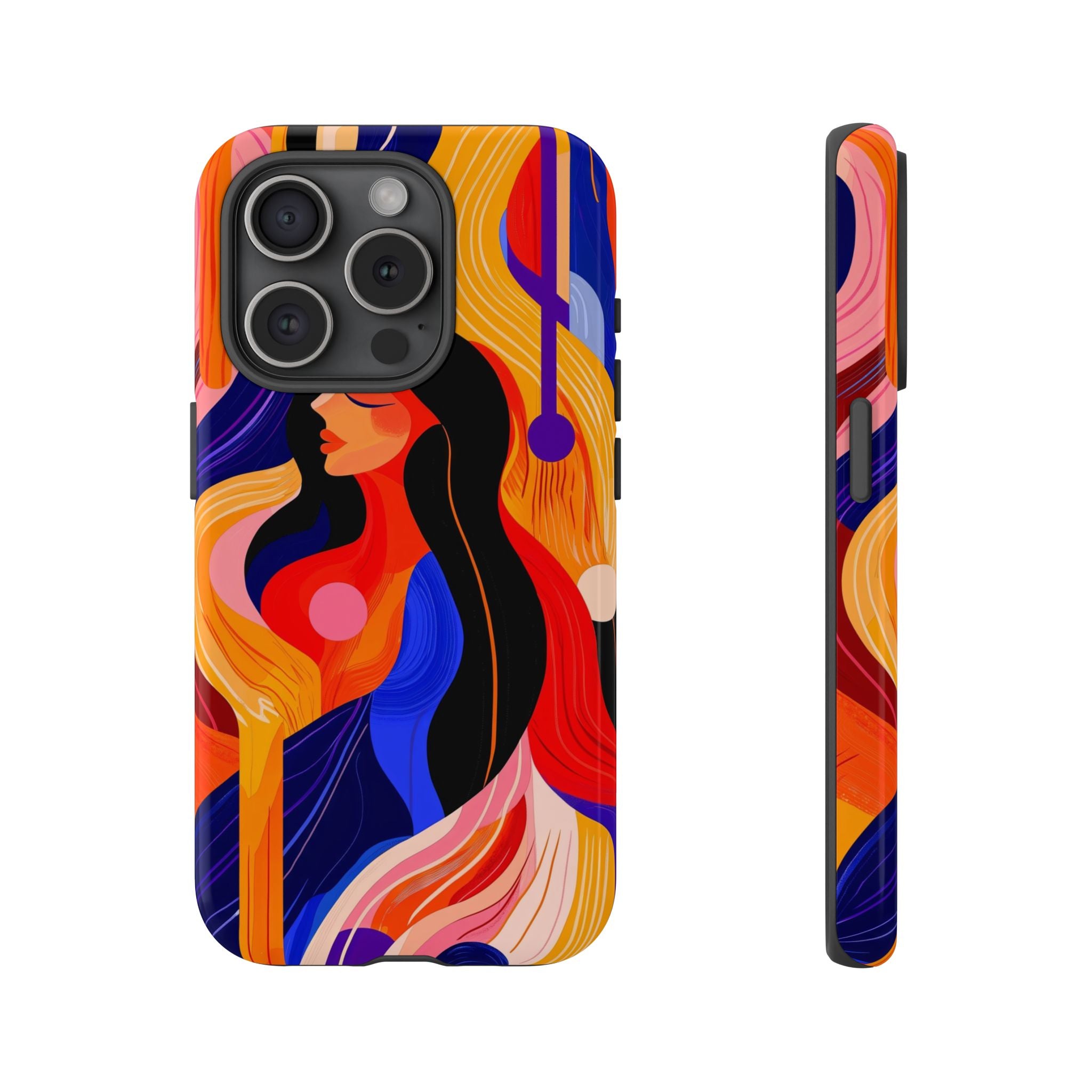 Abstract Colourful Woman iPhone Tough Case | Vibrant Artistic