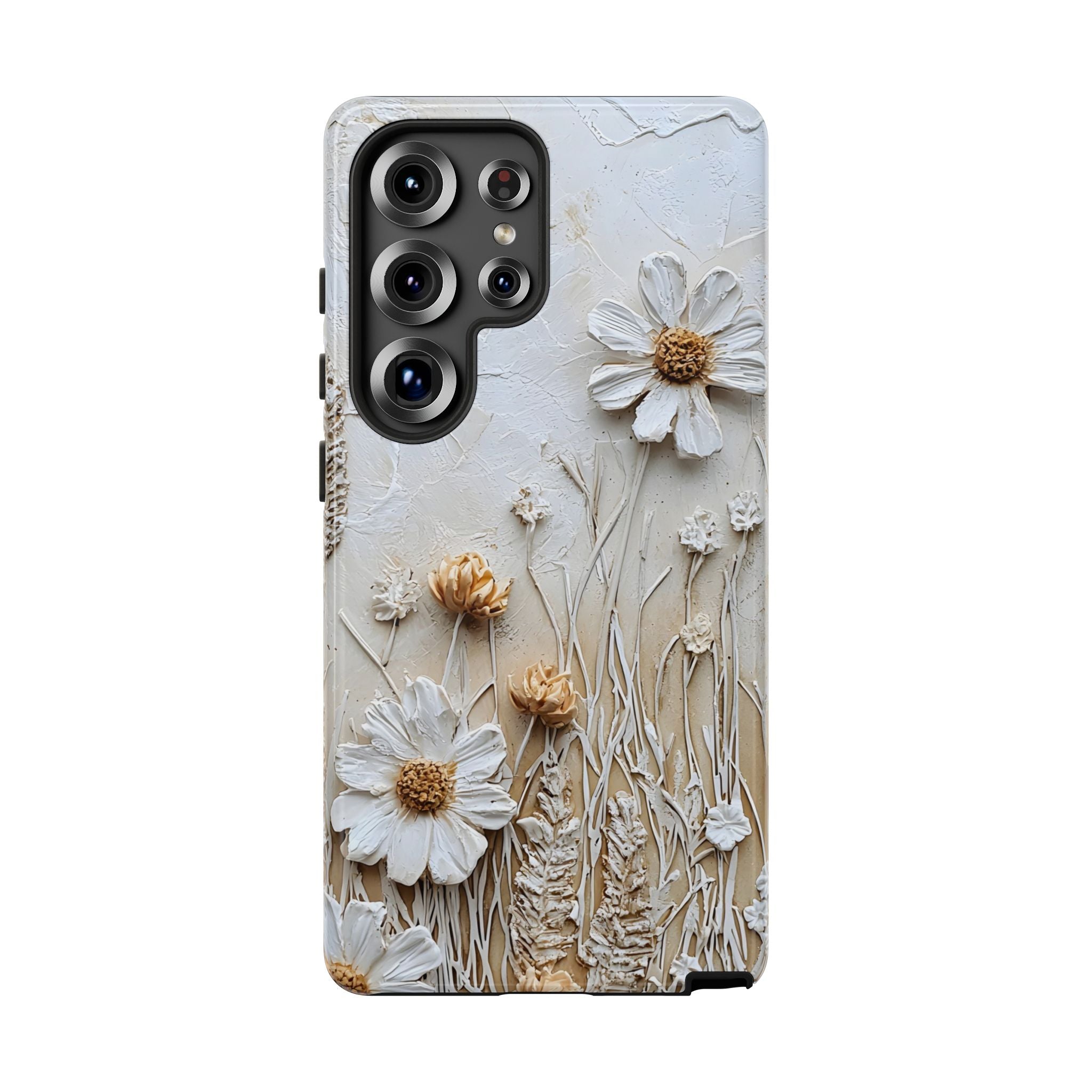 Textured Daisy Art Floral Relief Samsung Galaxy Case